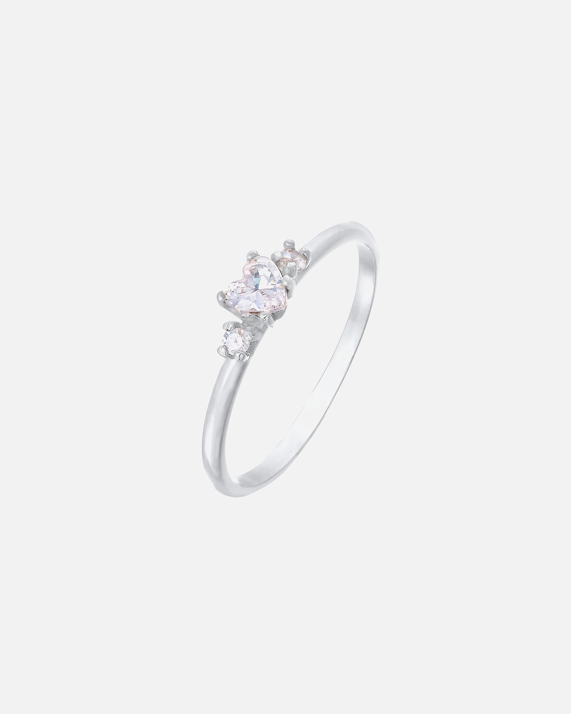 Anello di Femmina Elli Anello di fidanzamento Cuore con cristalli di zirconia in Argento Sterling 925 52