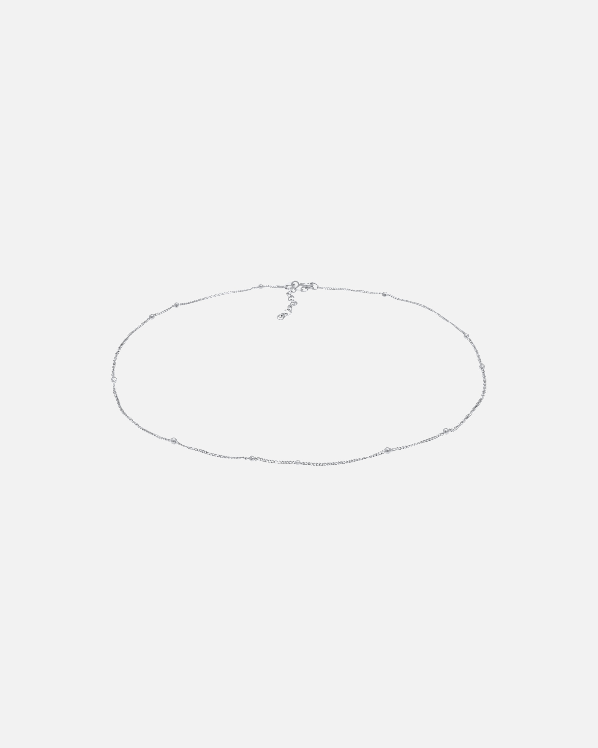Collana di Femmina Elli Choker palle a catena per cordolo Basic Minimal Regolabile in argento sterling 925 36
