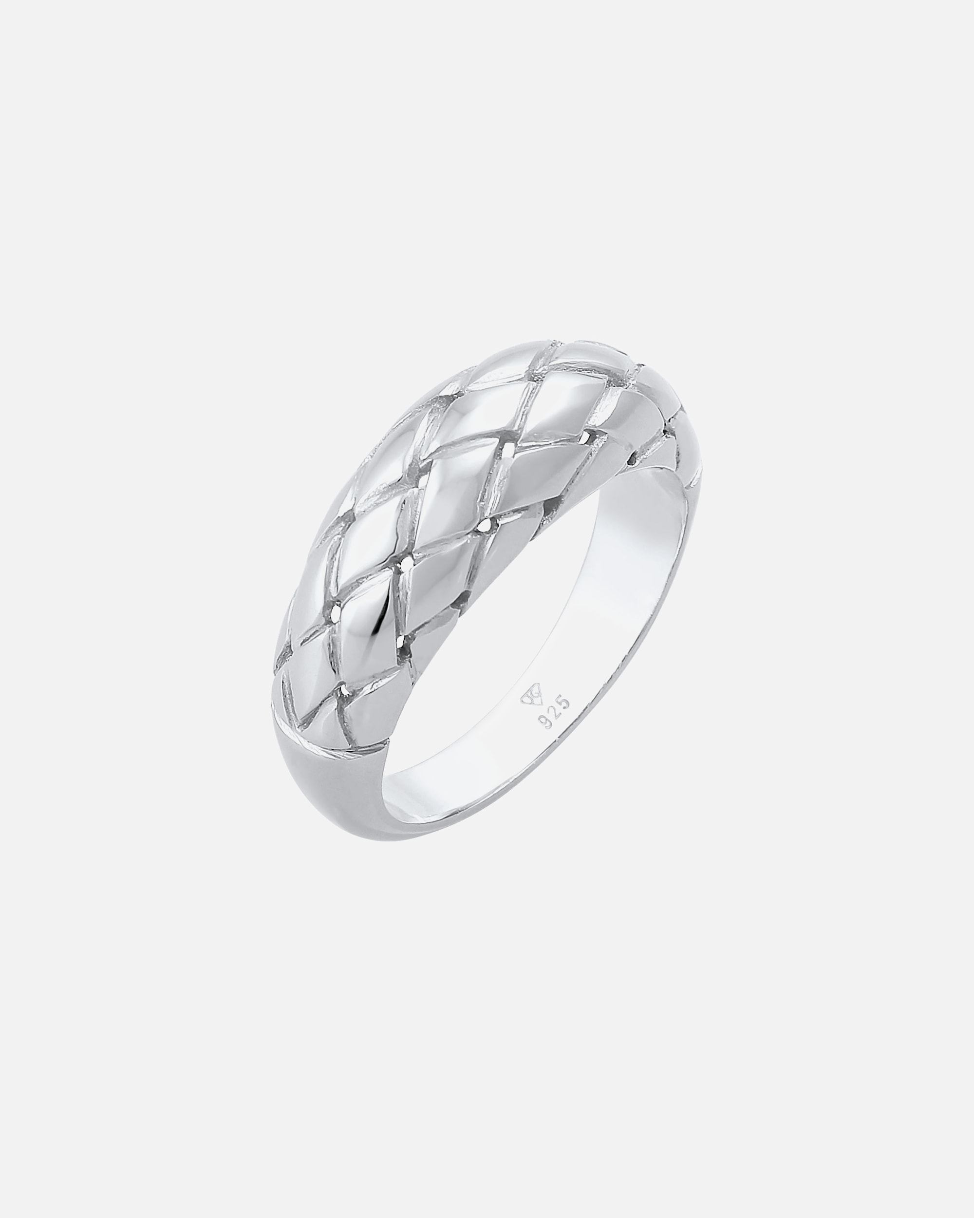Anello di Femmina Elli Anello a fascia Rhomb raffinato Chunky Trend Blogger in Argento Sterling 925 52