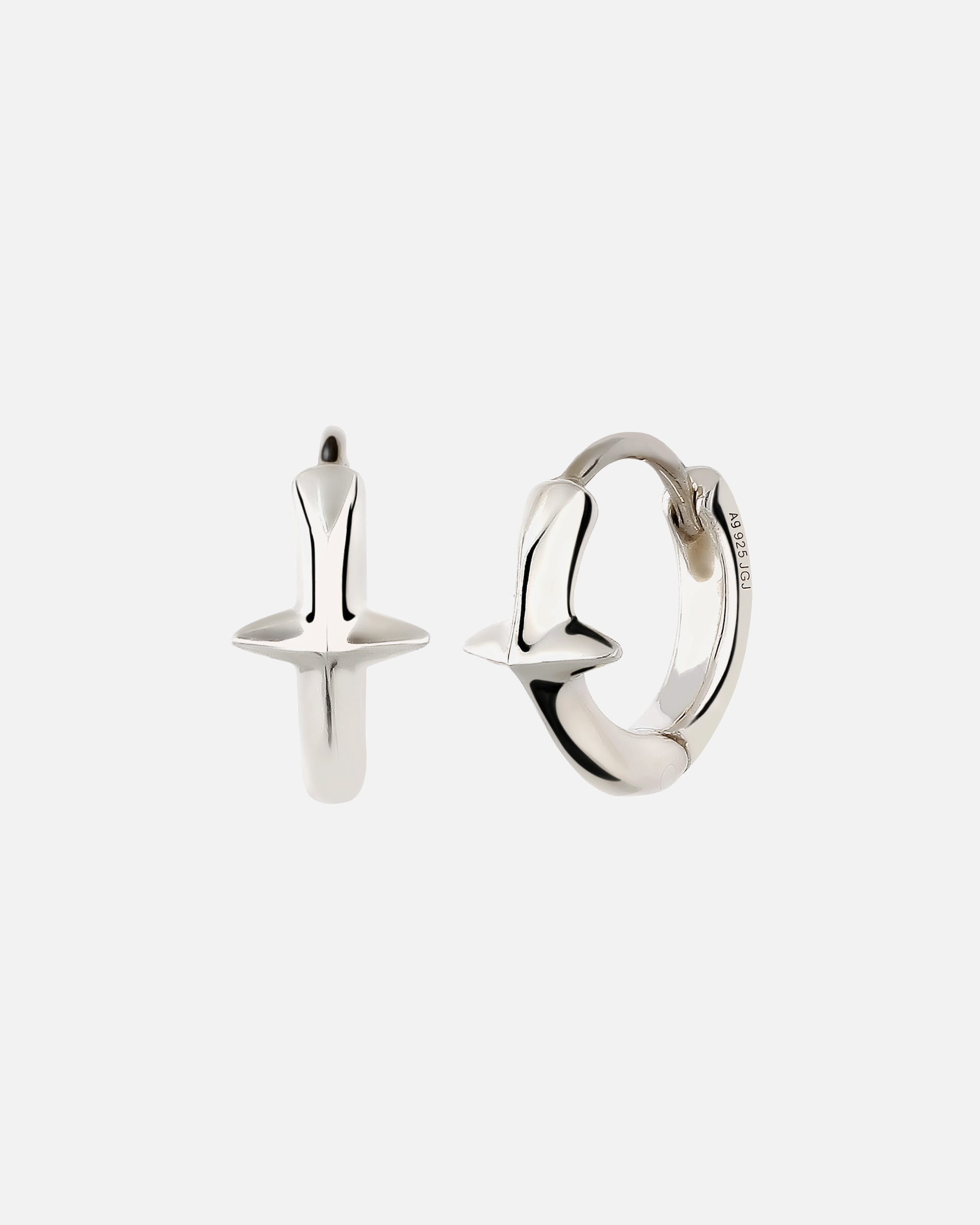 Orecchini di Maschio KUZZOI Creole Stella 925 Sterling Silver silberfarben