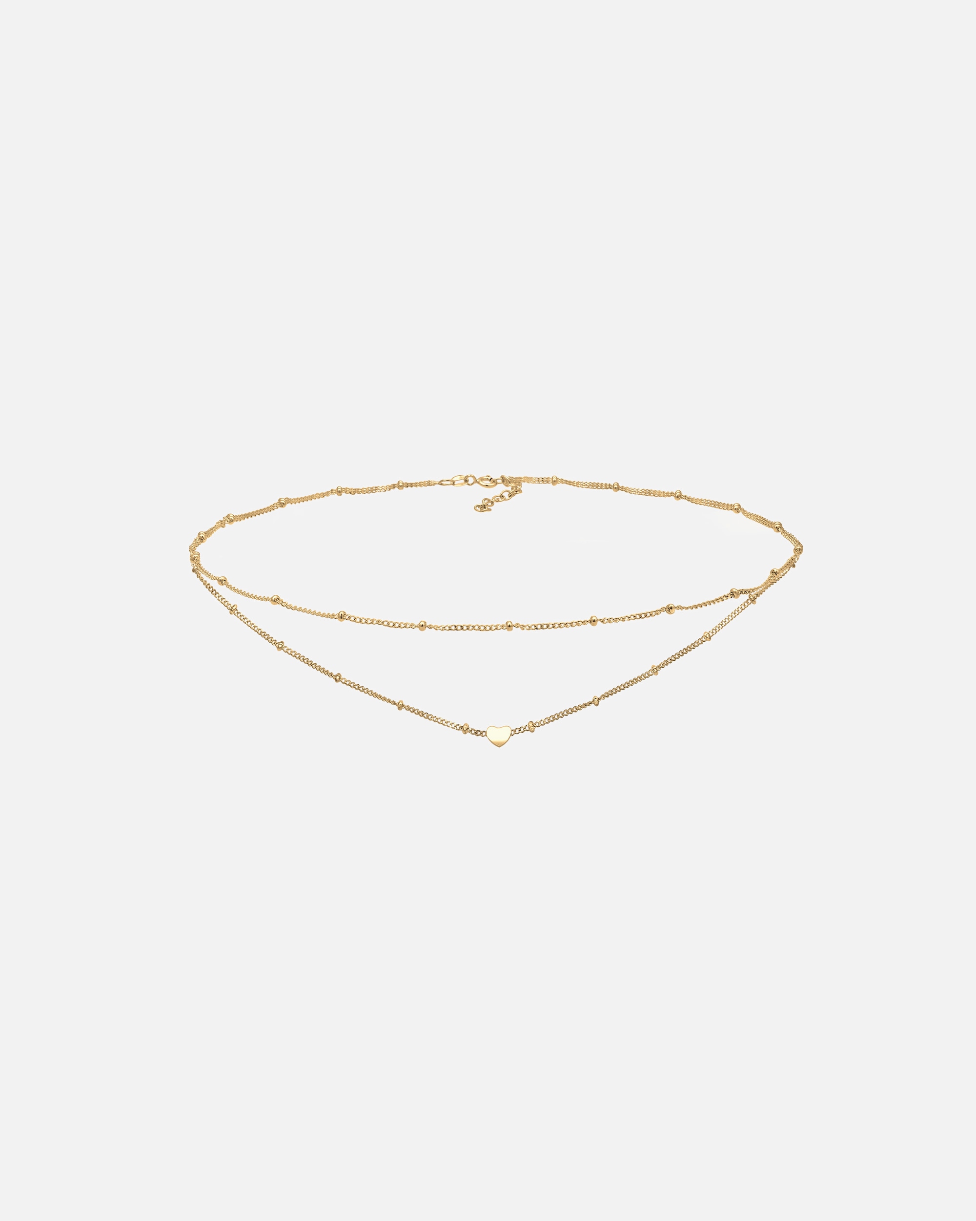Collana di Femmina Elli Girocollo Look a Strati Cuore Tendenza in Argento Sterling 925 goldfarben
