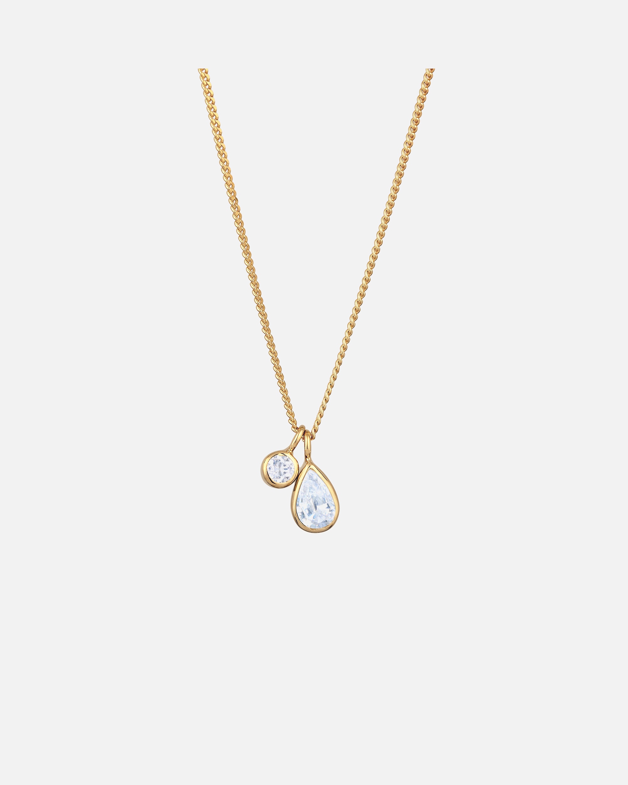 Collana di Femmina Elli Collana corta con pietra Goccia Zirconia Bianco 925 Sterling Silver goldfarben