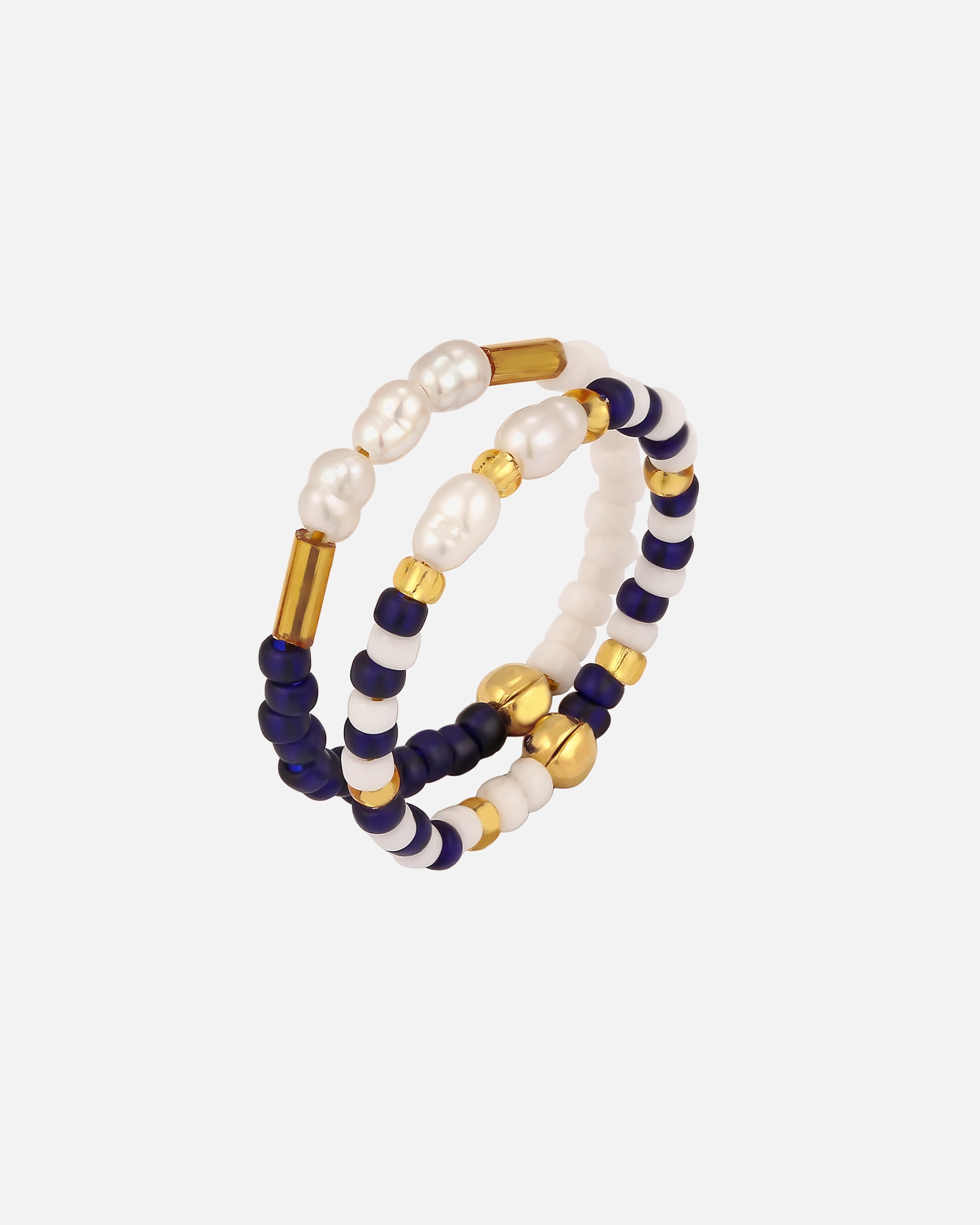 Anello di Femmina Elli Anello con Perle Coltivate Acqua Dolce Bianche 925 Sterling Silver Gold-plated 58