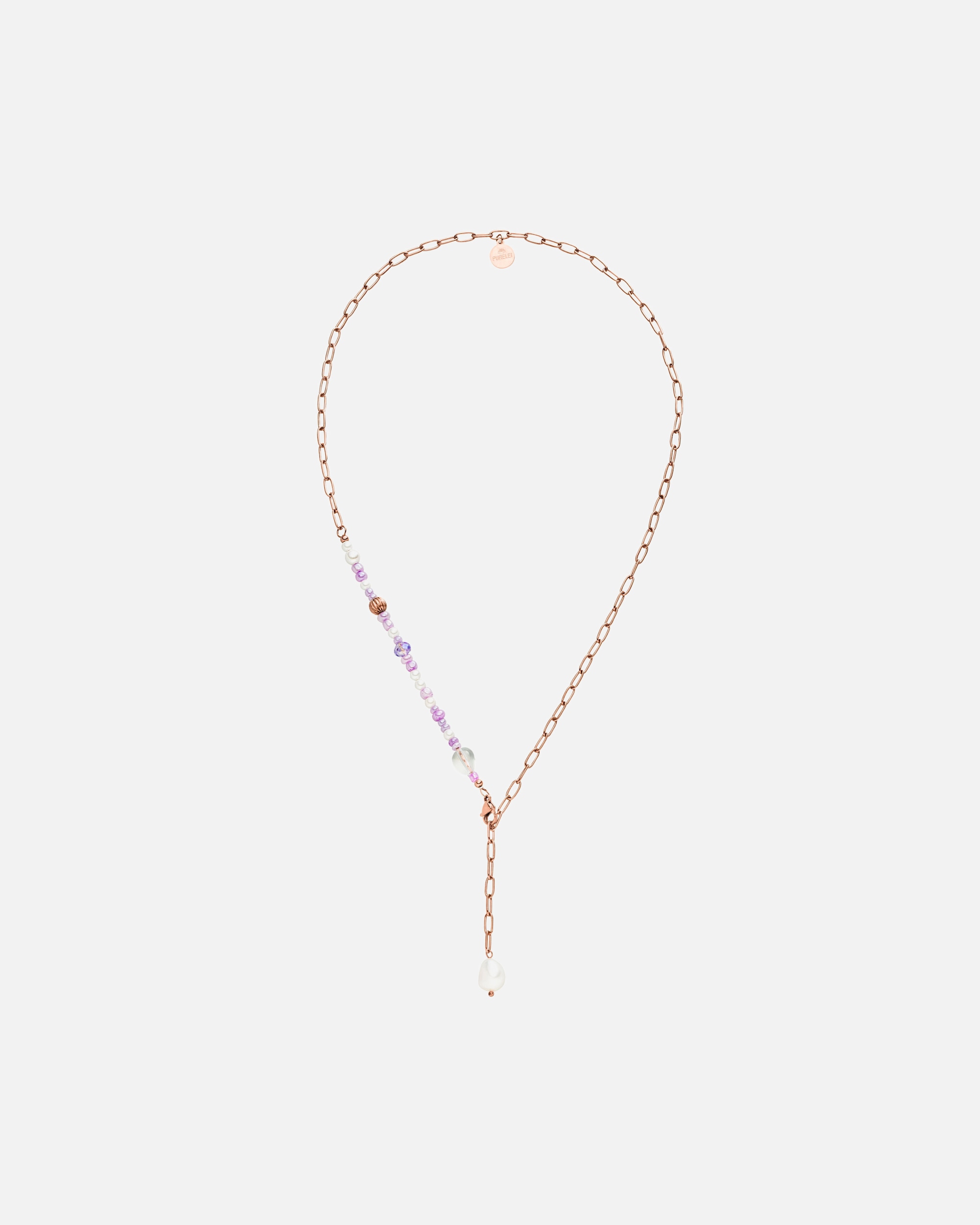 Collana di Femmina Purelei Aina Collana 100% acciaio inossidabile Oro rosa