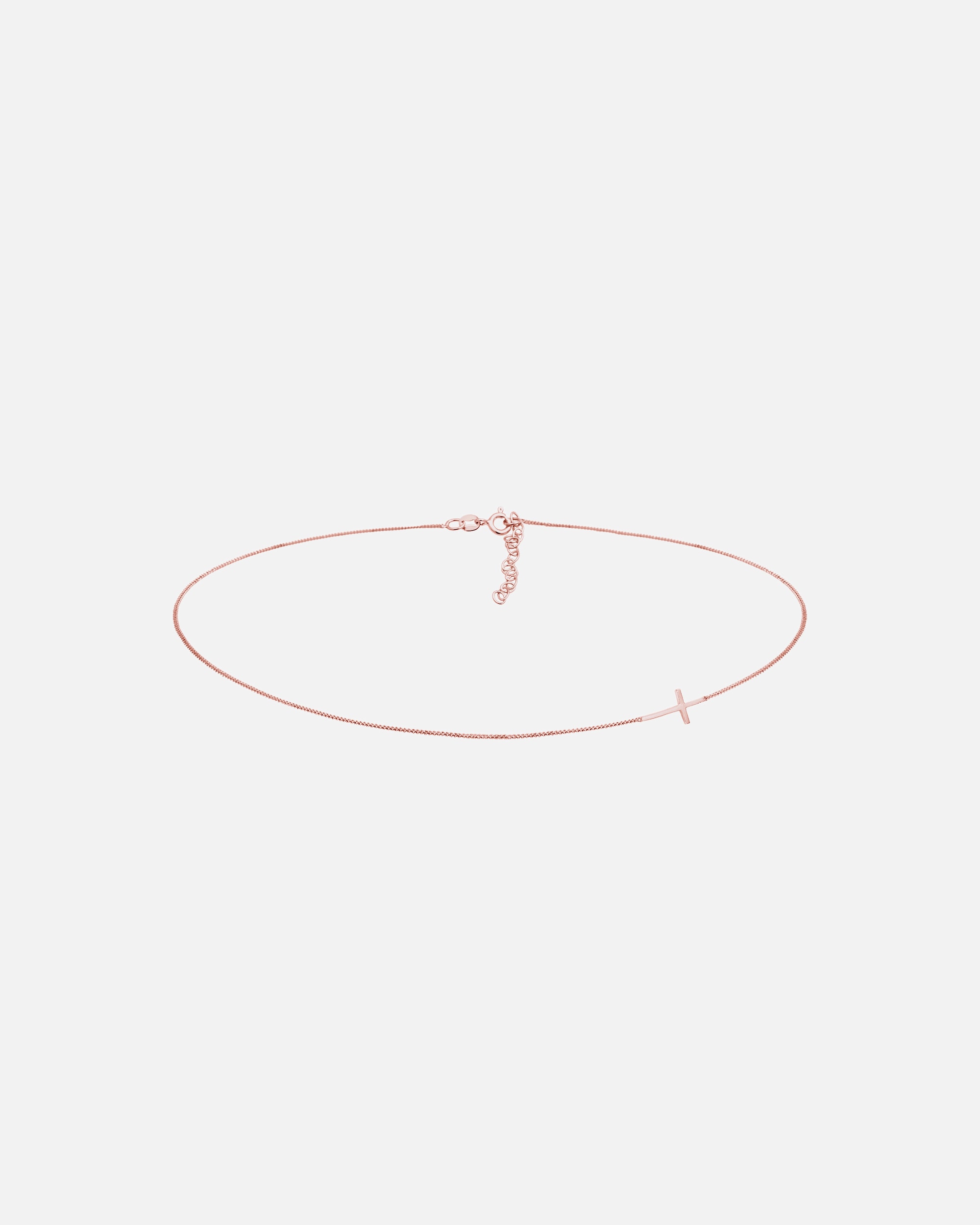 Collana di Femmina Elli Girocollo Croce di Base Tendenza Blogger in Argento Sterling 925 rosefarben