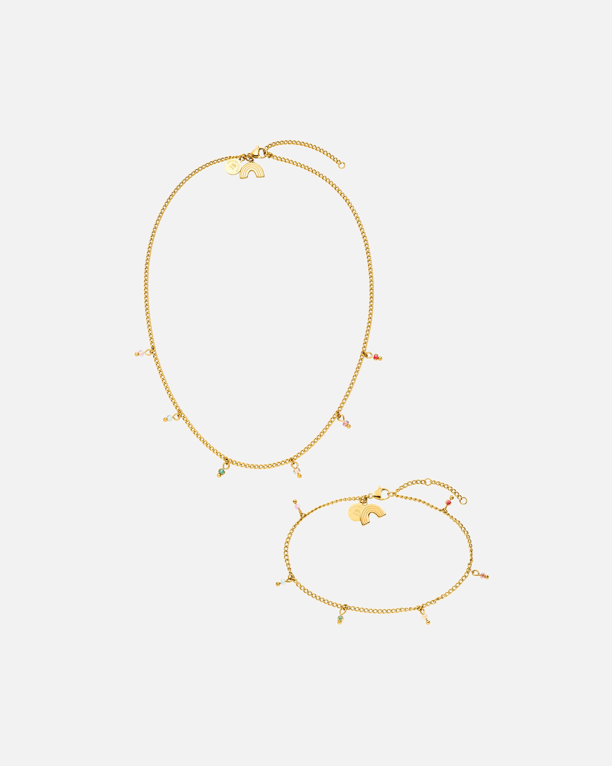 Set Gioielli di Femmina Purelei Mahina Club Anuenue Set di gioielli 100% acciaio inossidabile Oro