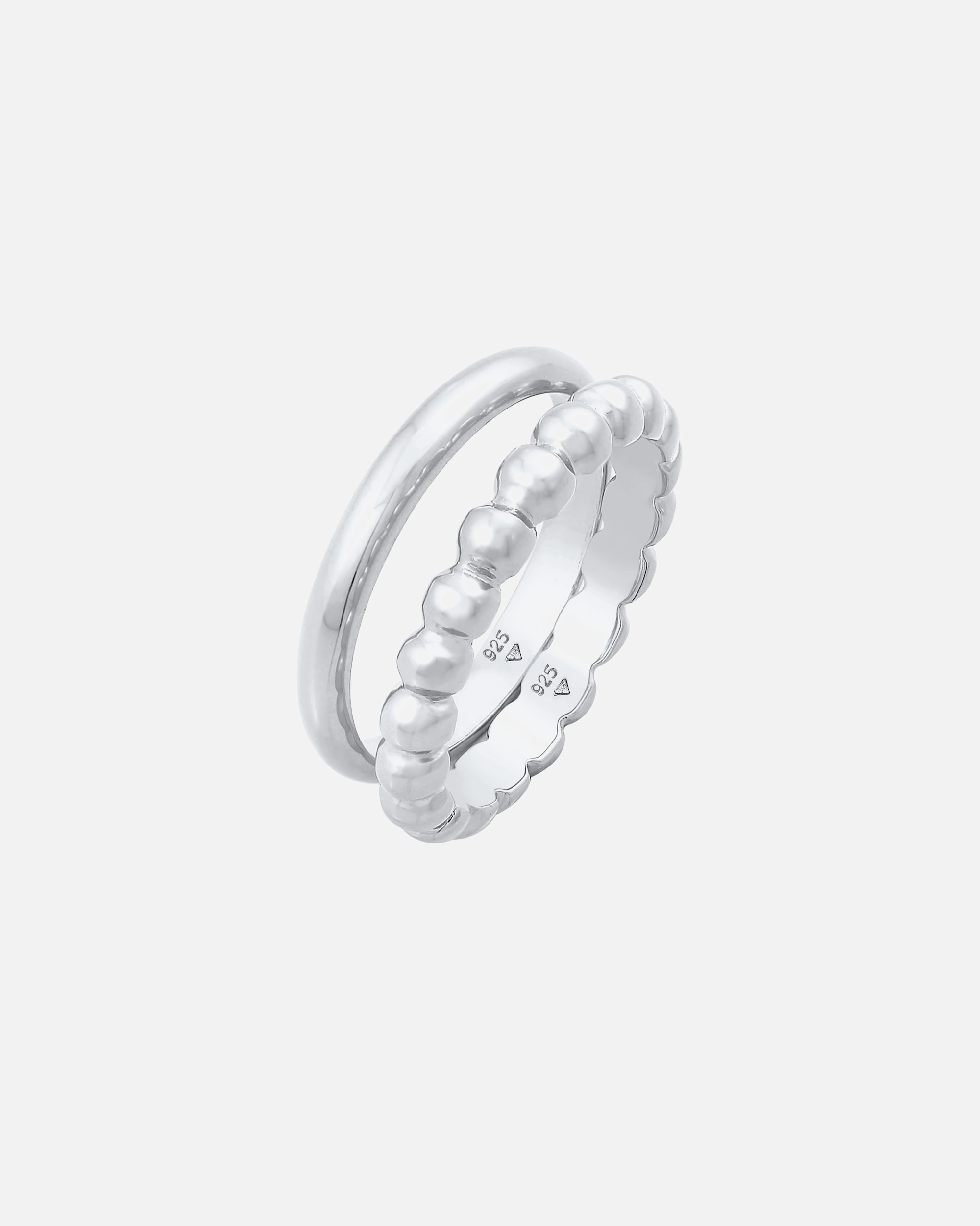 Anello di Femmina Elli Anello a nastro Duo Basico Palla Trend Basico in argento sterling 925 58