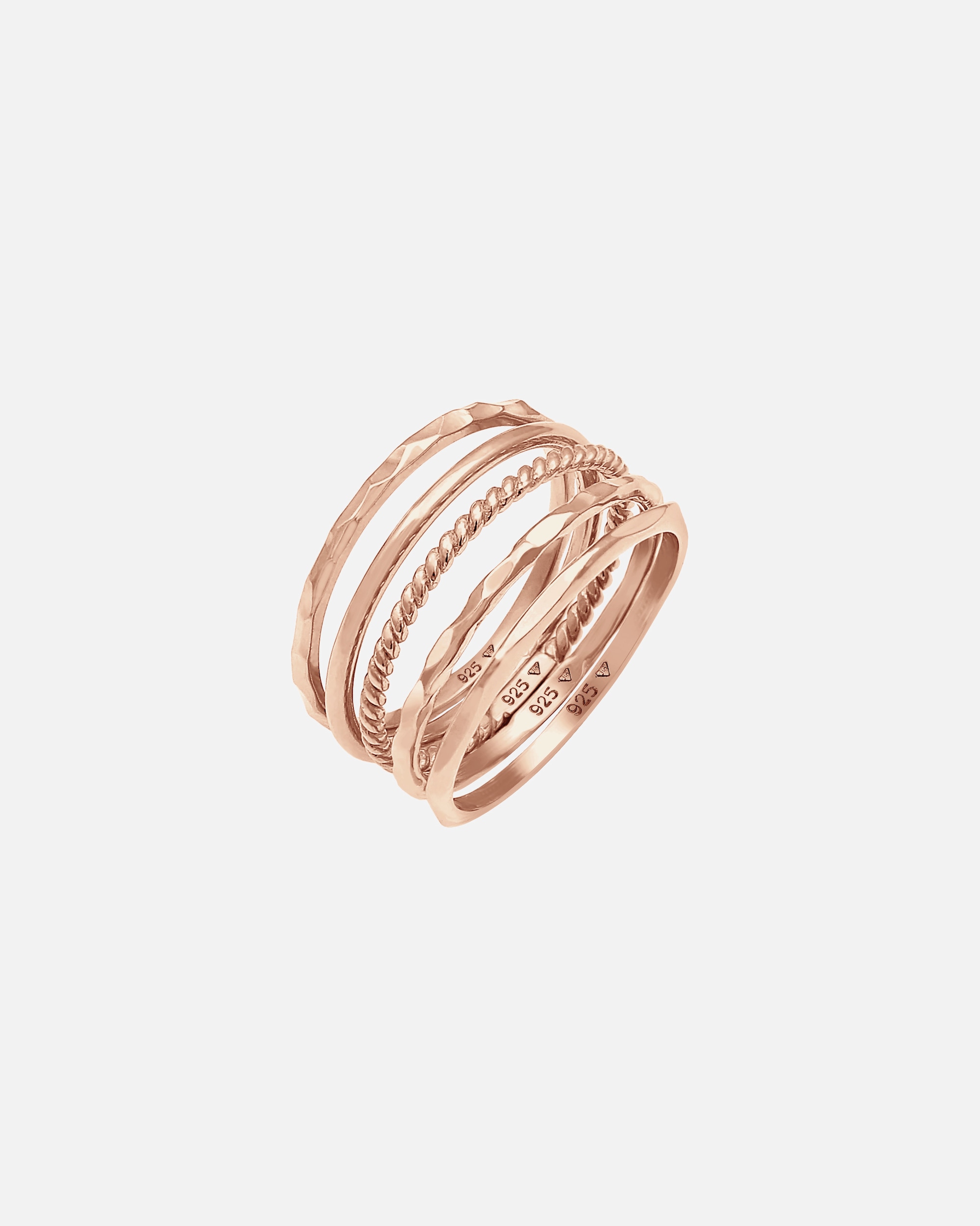 Anello di Femmina Elli Bracciale Catenella a serpente piatta ed elegante in Argento Sterling 925 placcato oro 62