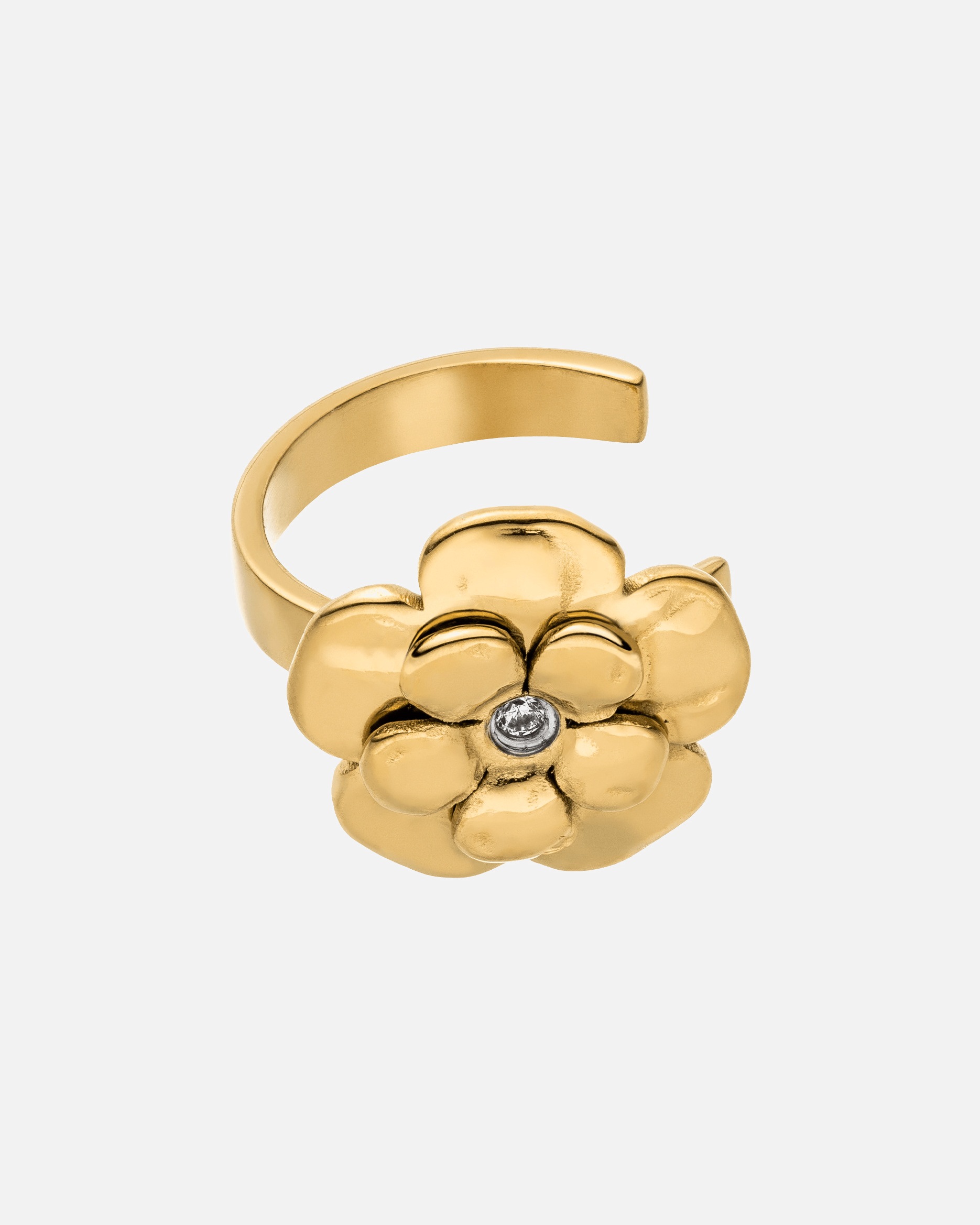 Orecchini di Unisex Purelei Fiore Earcuff 100% acciaio inossidabile Oro