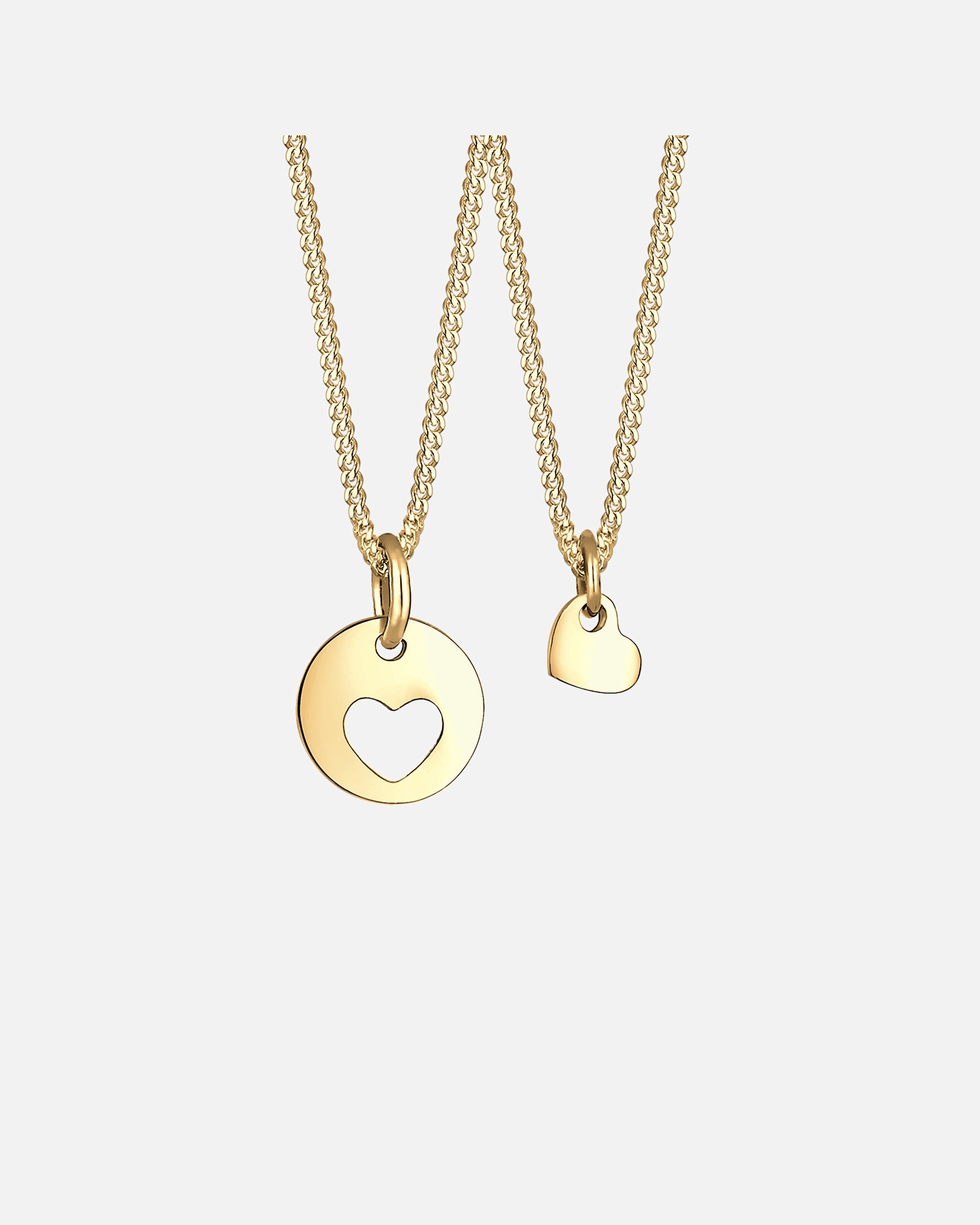 Collana di Femmina Elli Set Cuore Cut-Out Ciondolo Madre Bambino Amore in argento sterling 925 Placcato Oro Rosa goldfarben