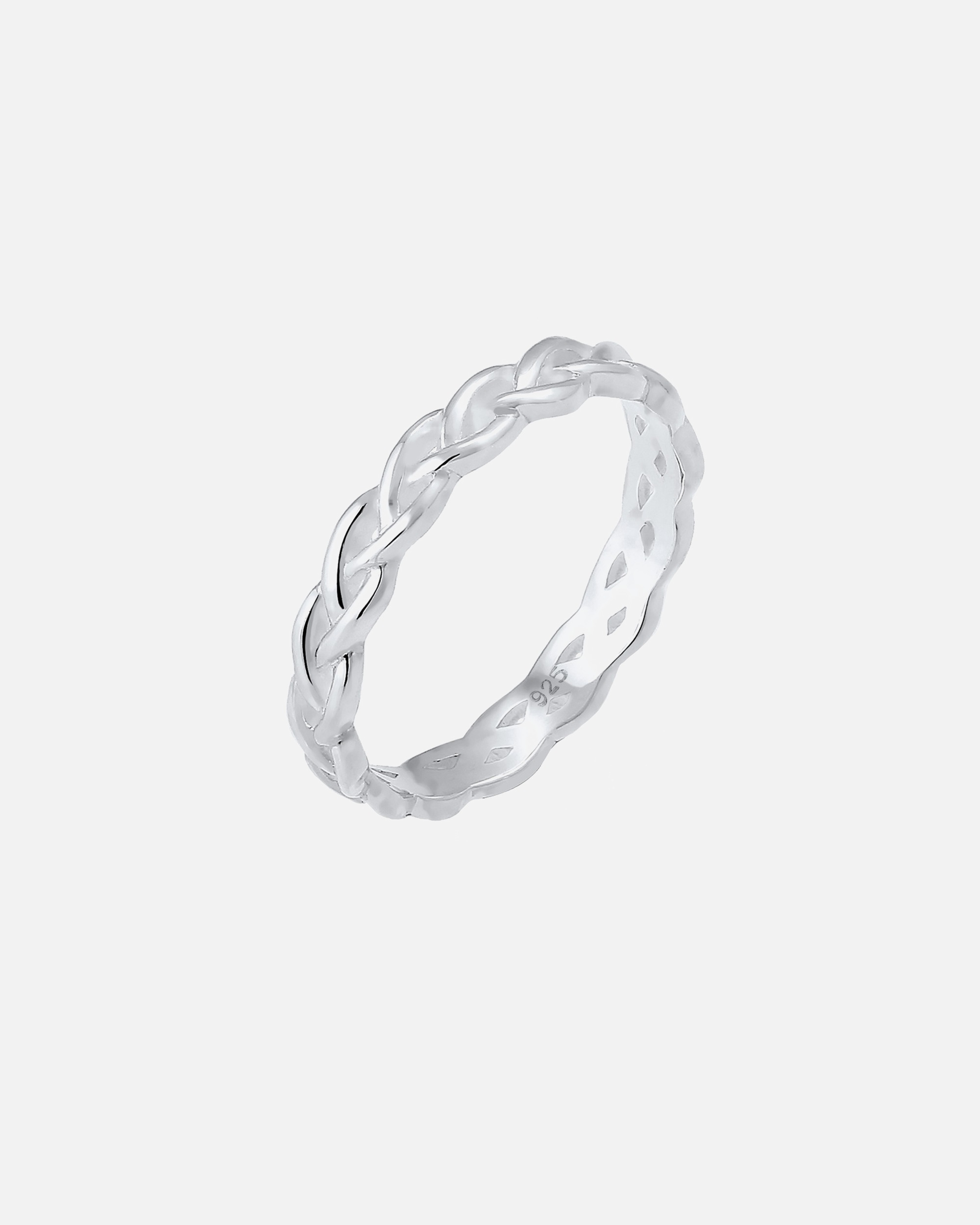 Anello di Femmina Elli Intrecciato Infinito Nodo Tendenza in Argento Sterling 925 54