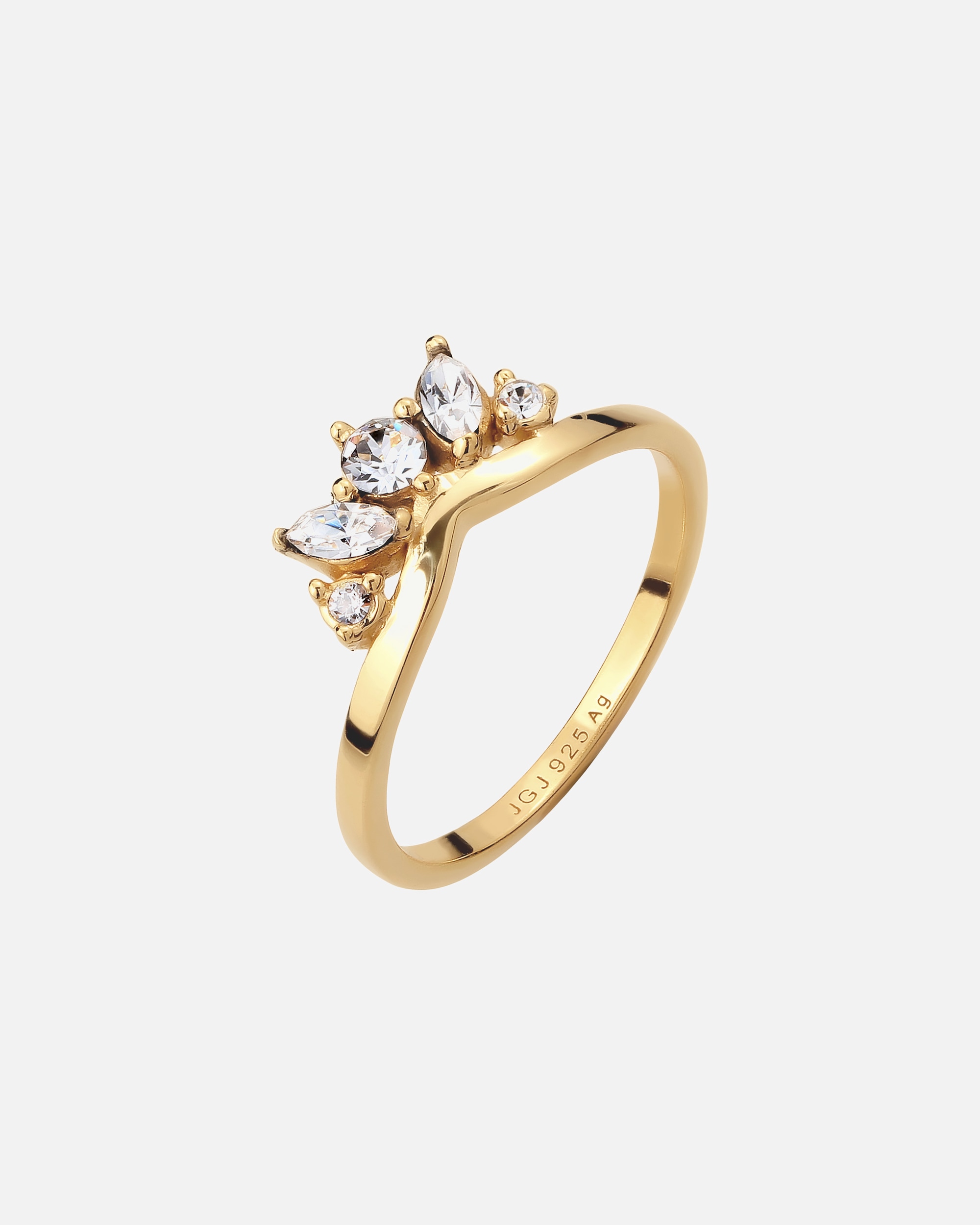 Anello di Femmina Elli Anello Corona mit Kristallen von Swarovski® 925 Sterling Silver 58
