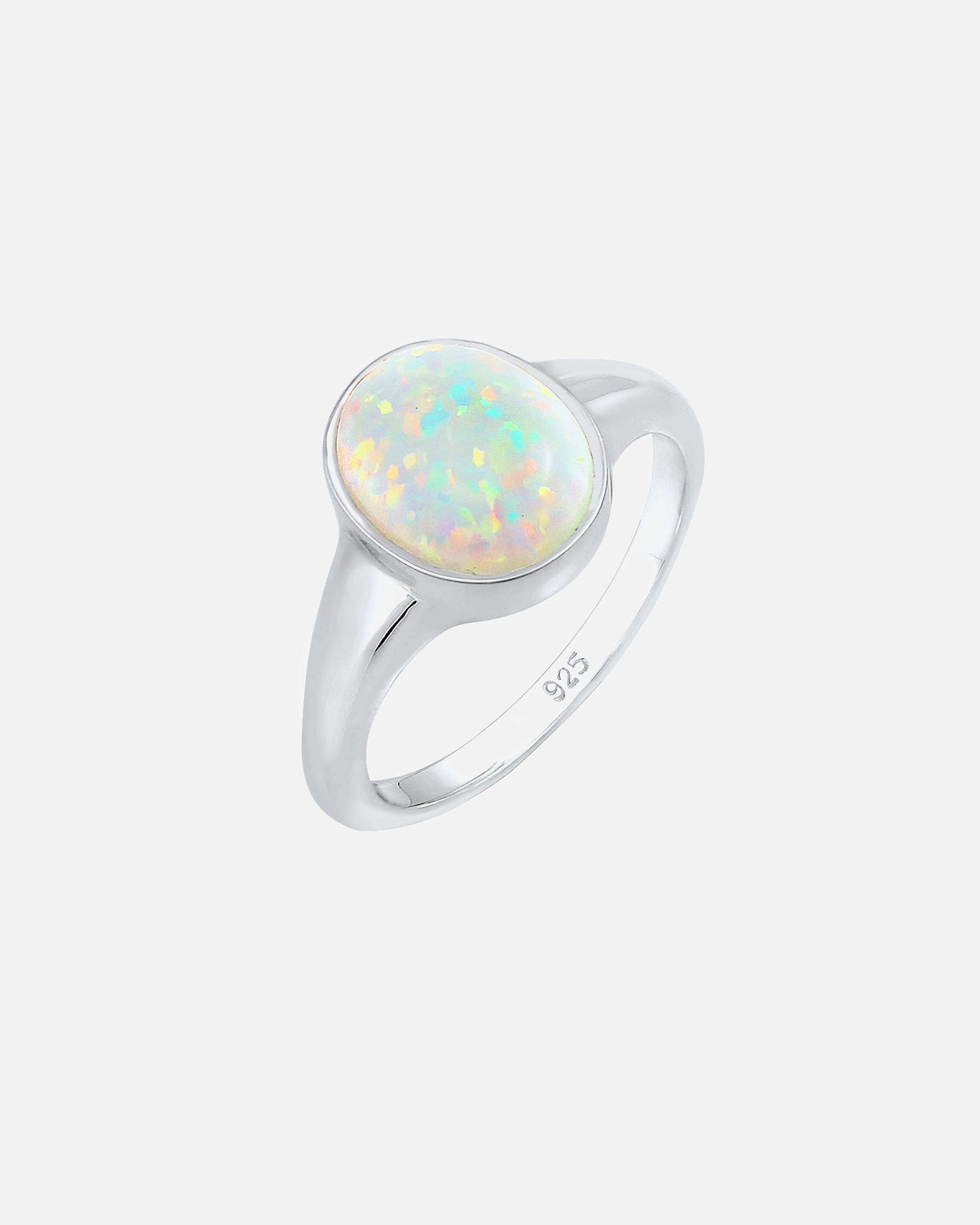 Anello di Femmina Elli Sigello Tendenza con Opale Sintetico in Argento Sterling 925 Placcato Oro 52