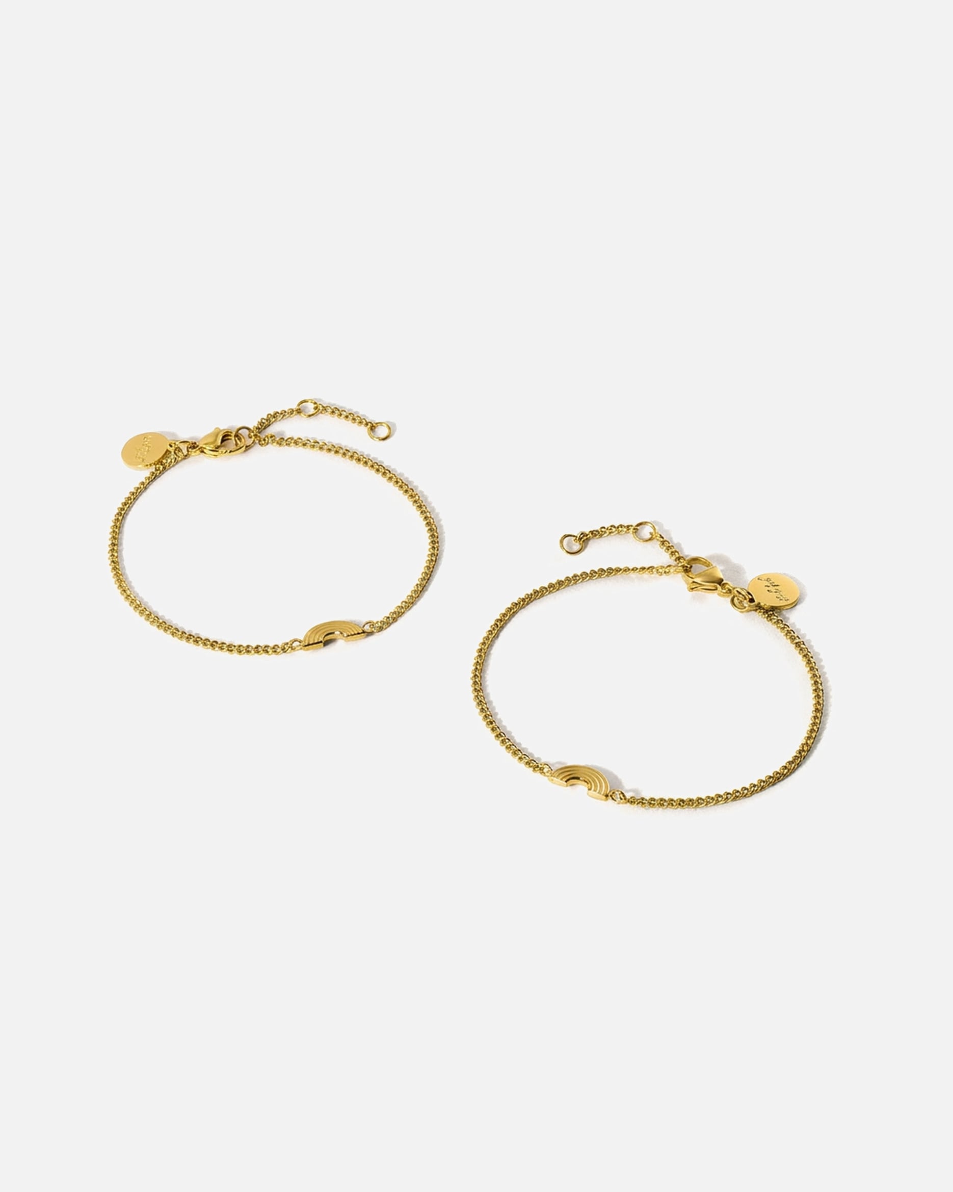 Set Gioielli di Unisex Purelei Rainbow Love Bracciales 100% acciaio inossidabile Oro