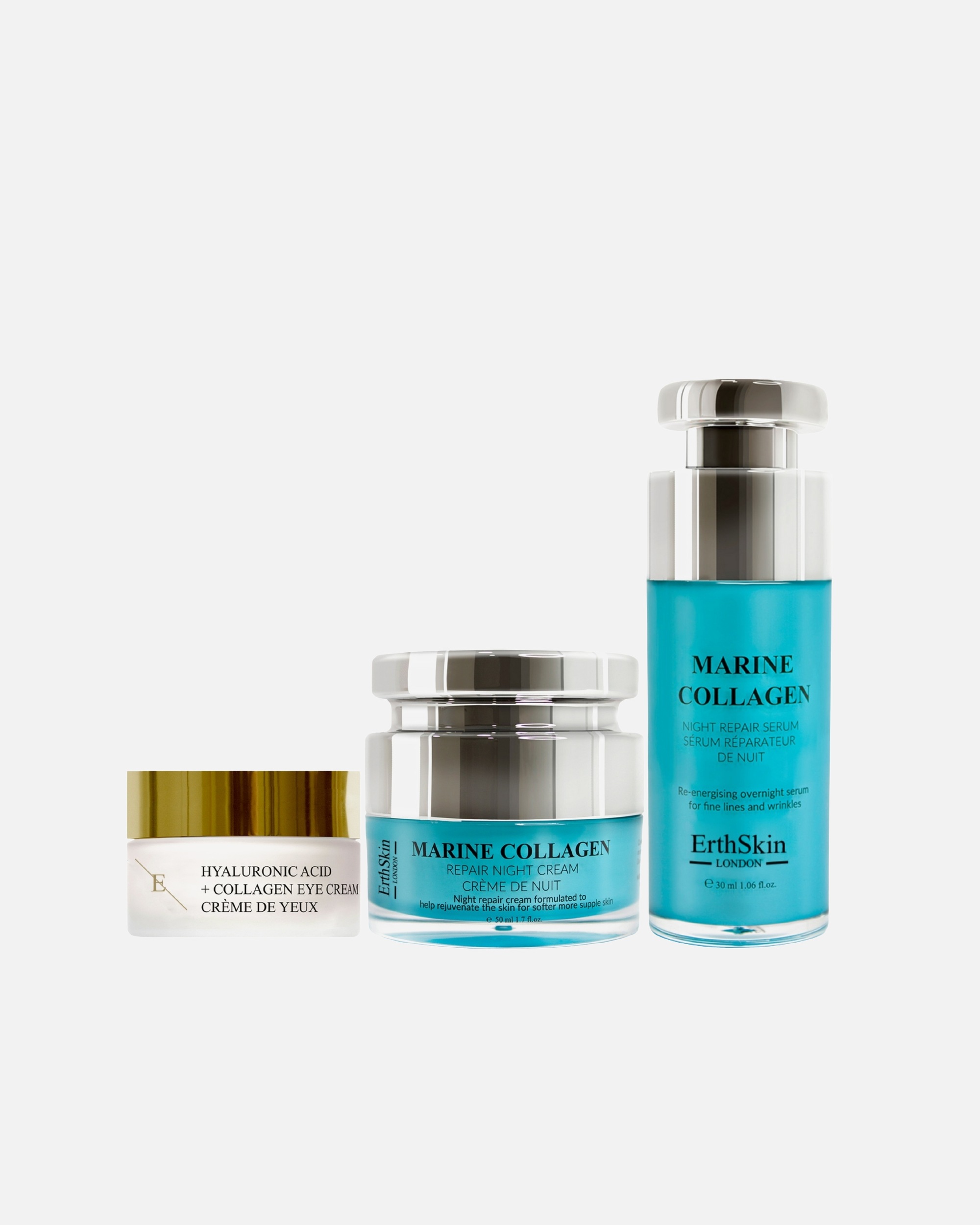 Set cura del viso di Femmina ErthSkin London Kit di riparazione per occhi e notte marini 1 pezzo