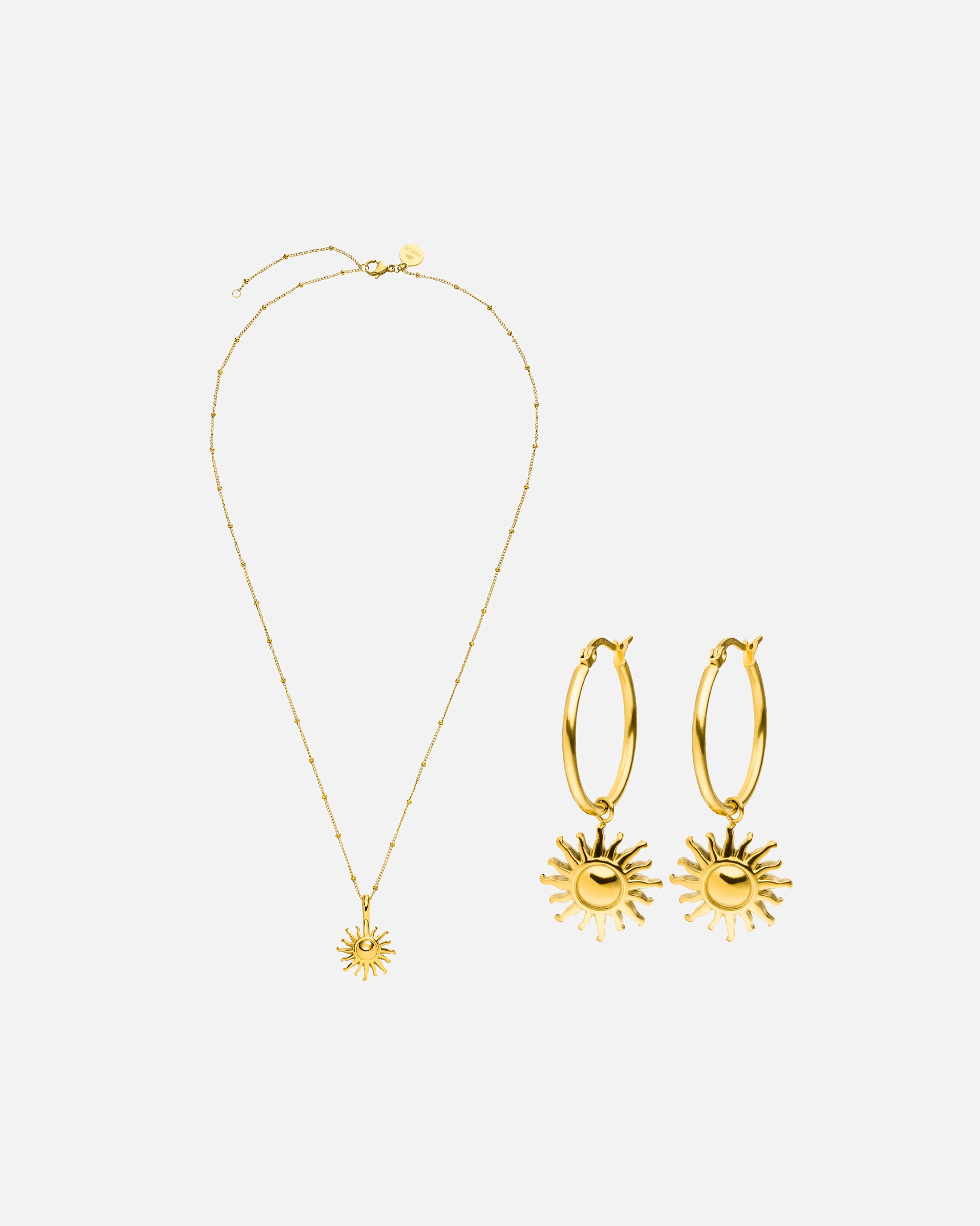 Set Gioielli di Unisex Purelei Inner Sun Collanas 100% acciaio inossidabile Oro