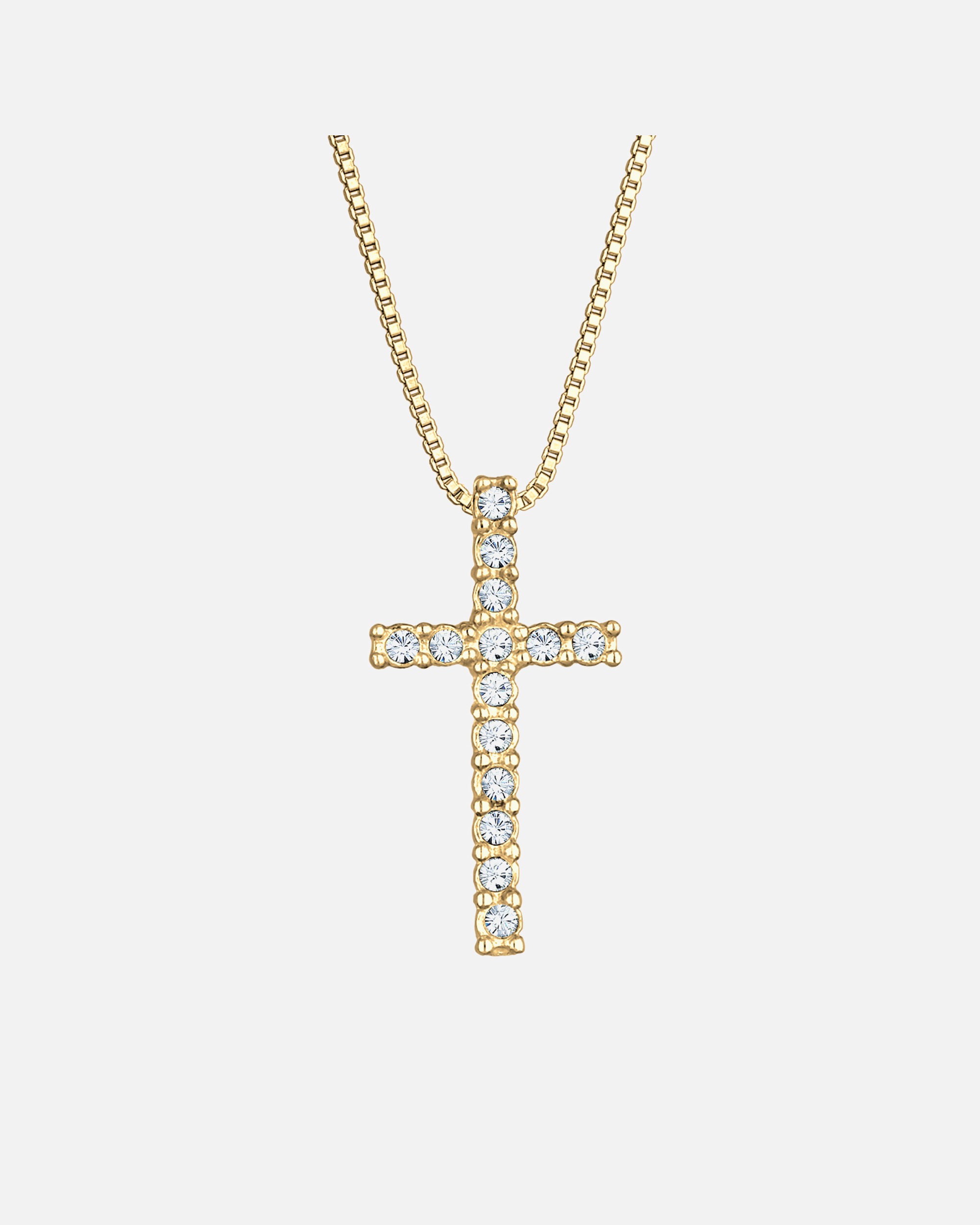Collana di Maschio KUZZOI Ciondolo croce con cristalli in Argento Sterling 925 60
