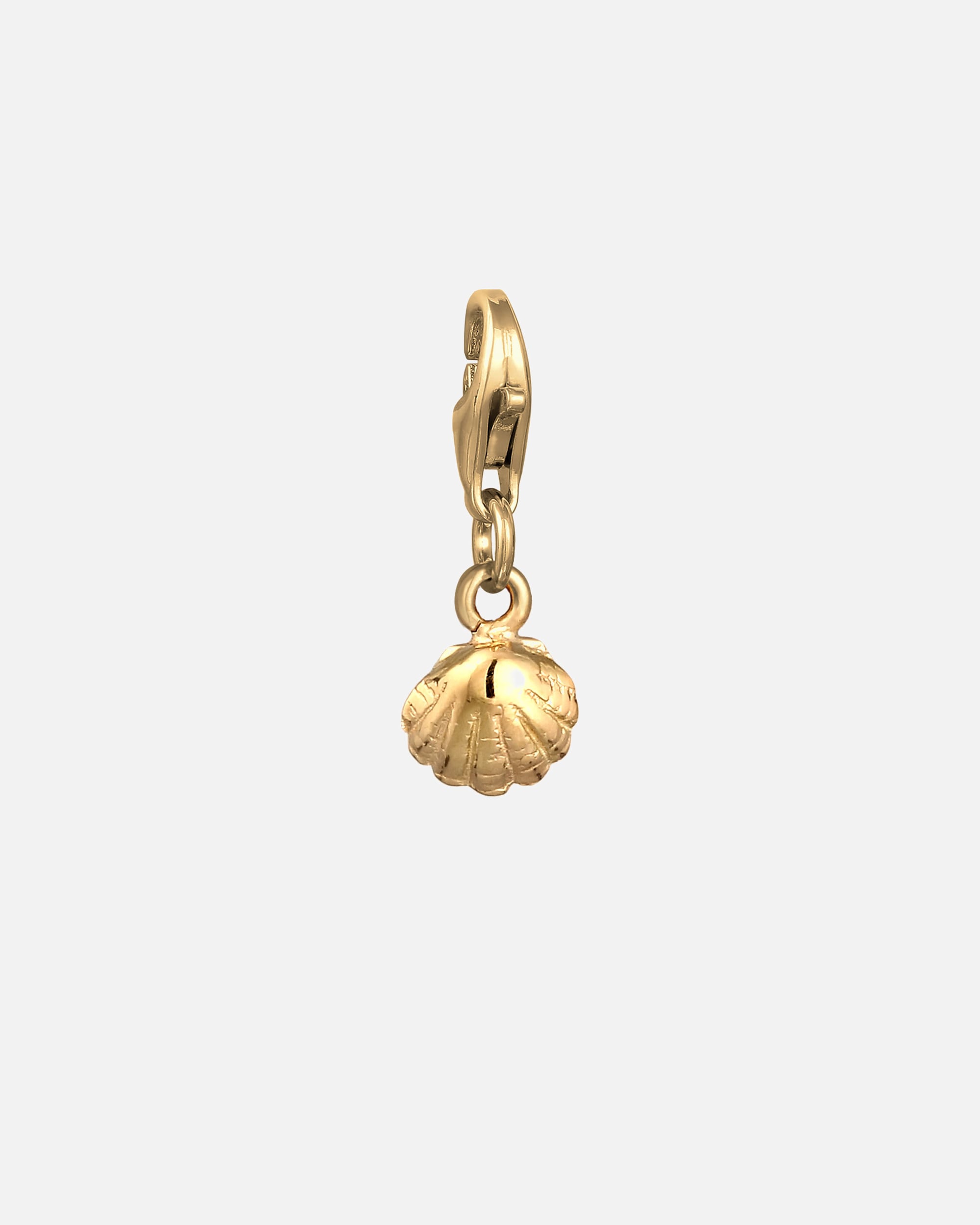Pendente di Femmina Elli Charm senza pietra Conchiglia 925 Sterling Silver goldfarben