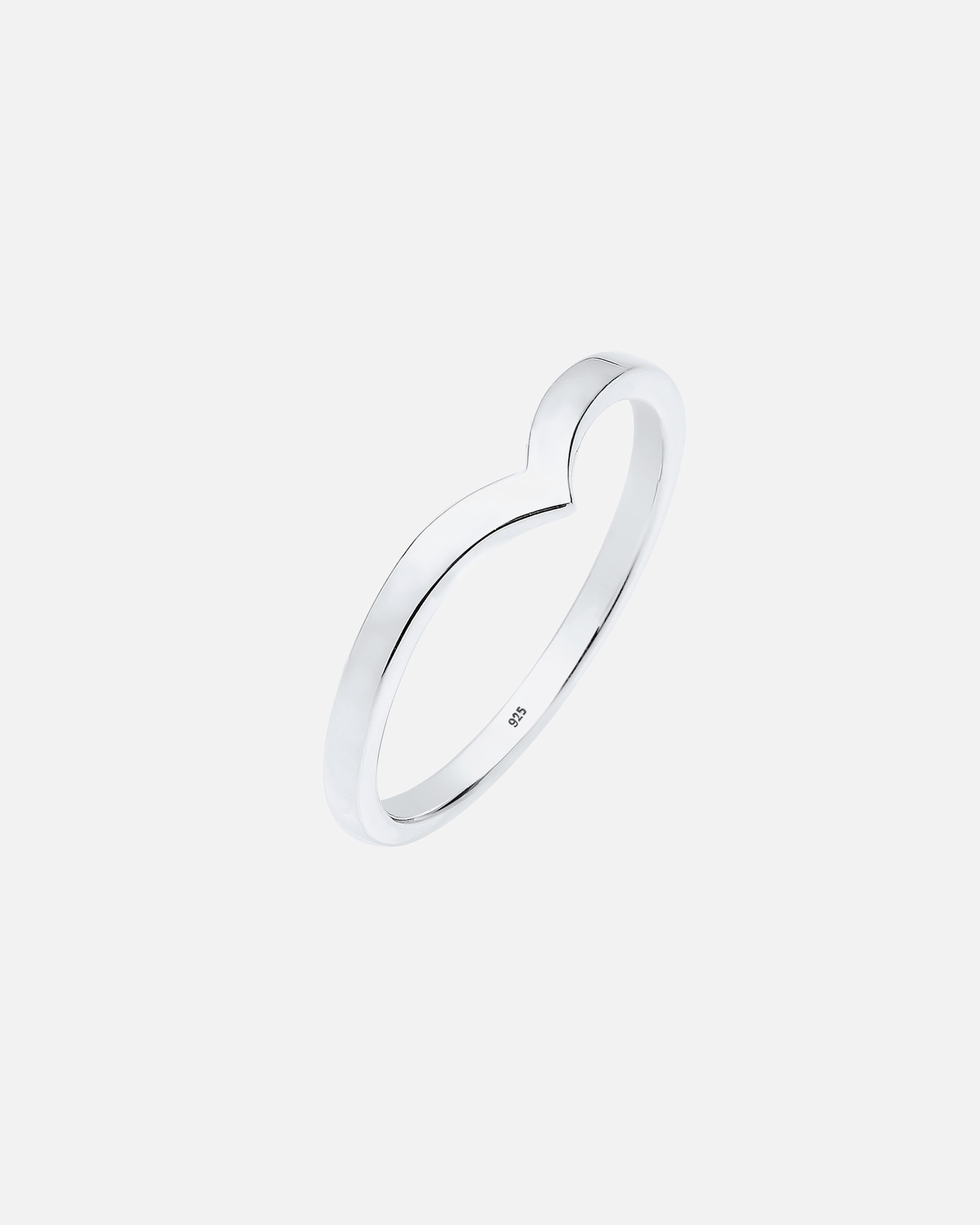 Anello di Femmina Elli V-Forma Impilamento Tendenza in Argento Sterling 925 48