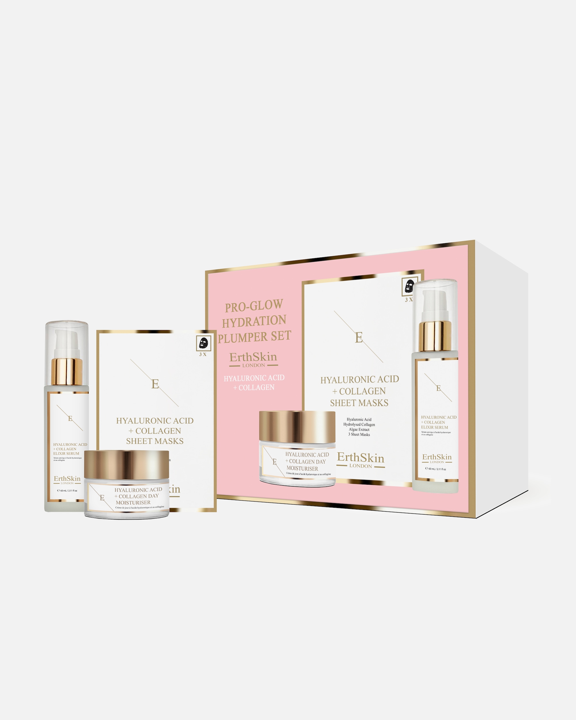 Set cura del viso di Femmina ErthSkin London Set idratante rimpolpante Pro Glow 1 pezzo