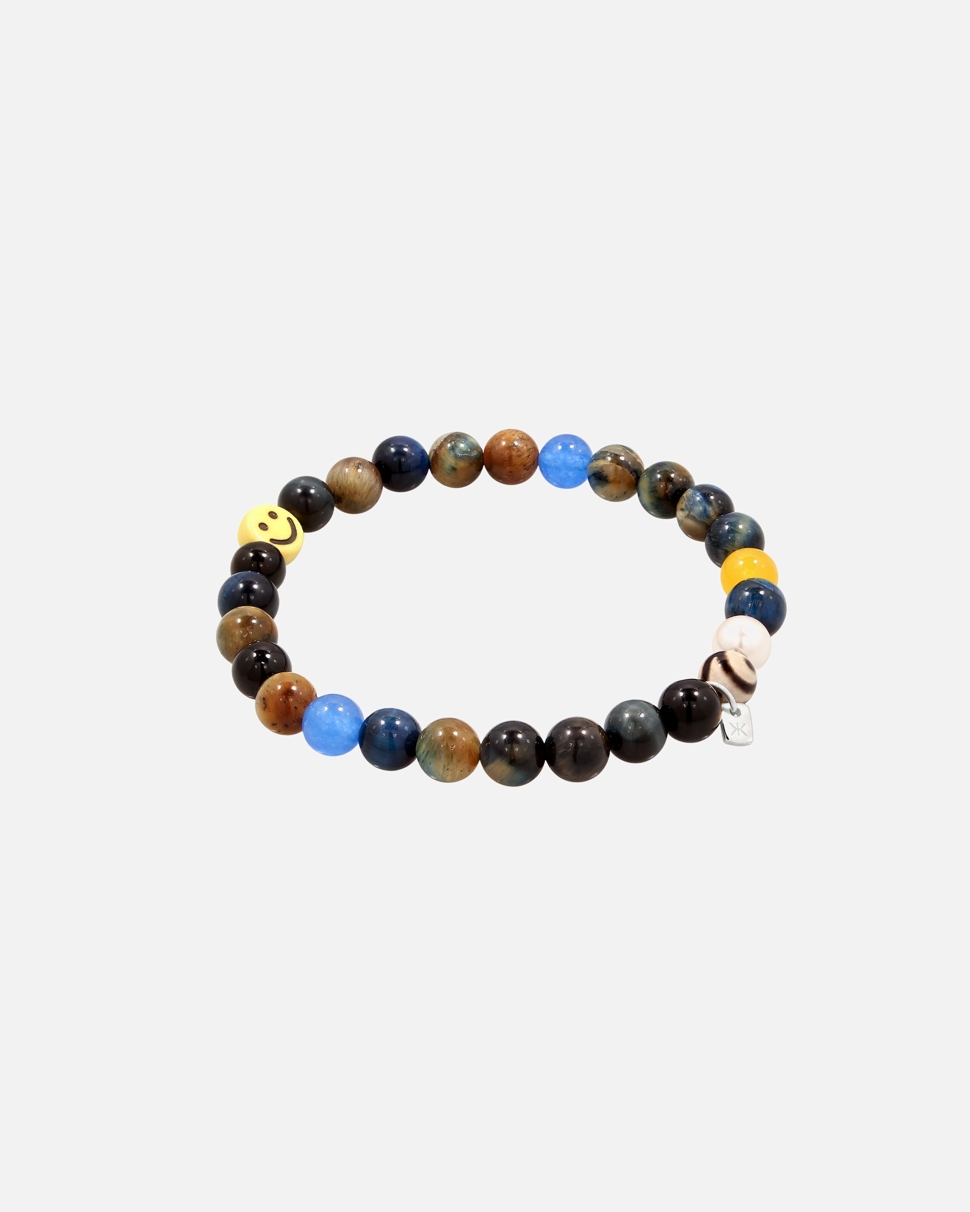 Braccialetto di Maschio KUZZOI Bracciale beads Swarovski Pearl Colorful 925 Sterling Silver 23