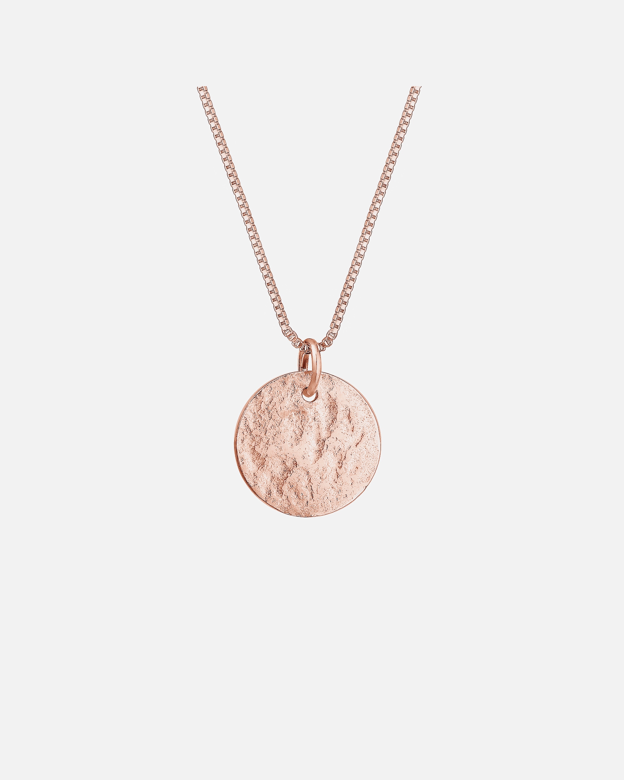 Collana di Femmina Elli Ciondolo Placchetta Martellato in Argento Sterling 925 45
