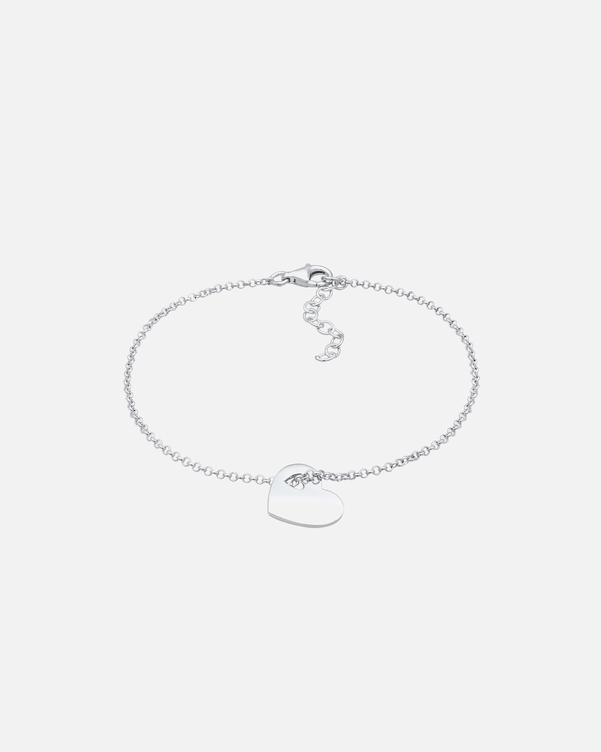Braccialetto di Femmina Elli Ciondolo con cuore ritagliato simbolo dell'amore in argento Sterling 925 18