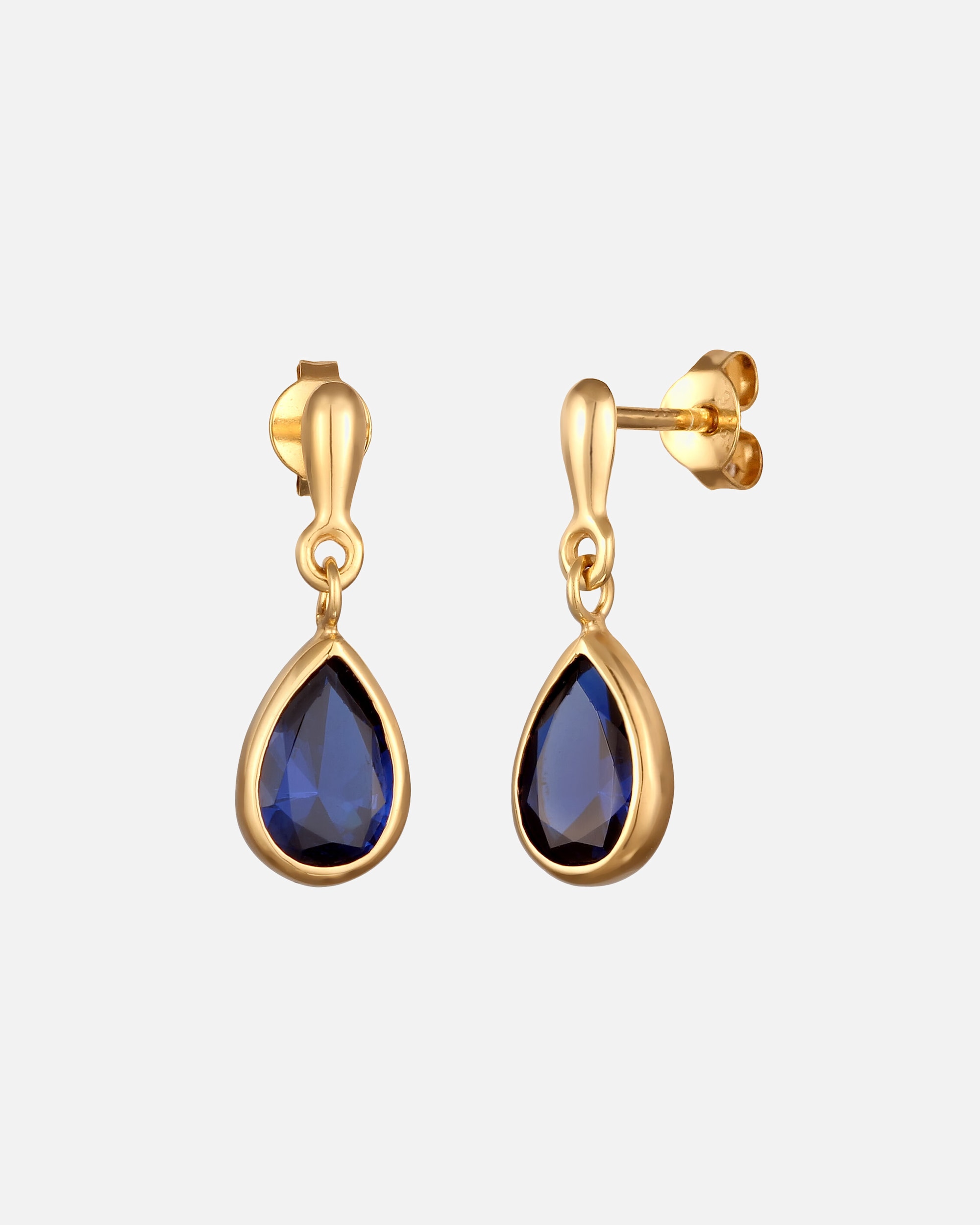 Orecchini di Femmina Elli PREMIUM Orecchino a lobo Goccia Zaffiro Sintetico Blu 925 Sterling Silver Gold-plated goldfarben