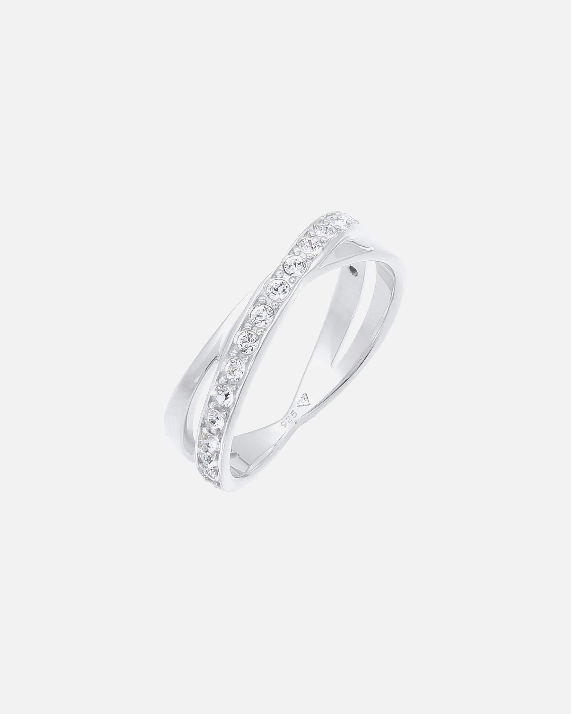 Anello di Femmina Elli Avvolgimento Elegante con Cristalli in Argento Sterling 925 58