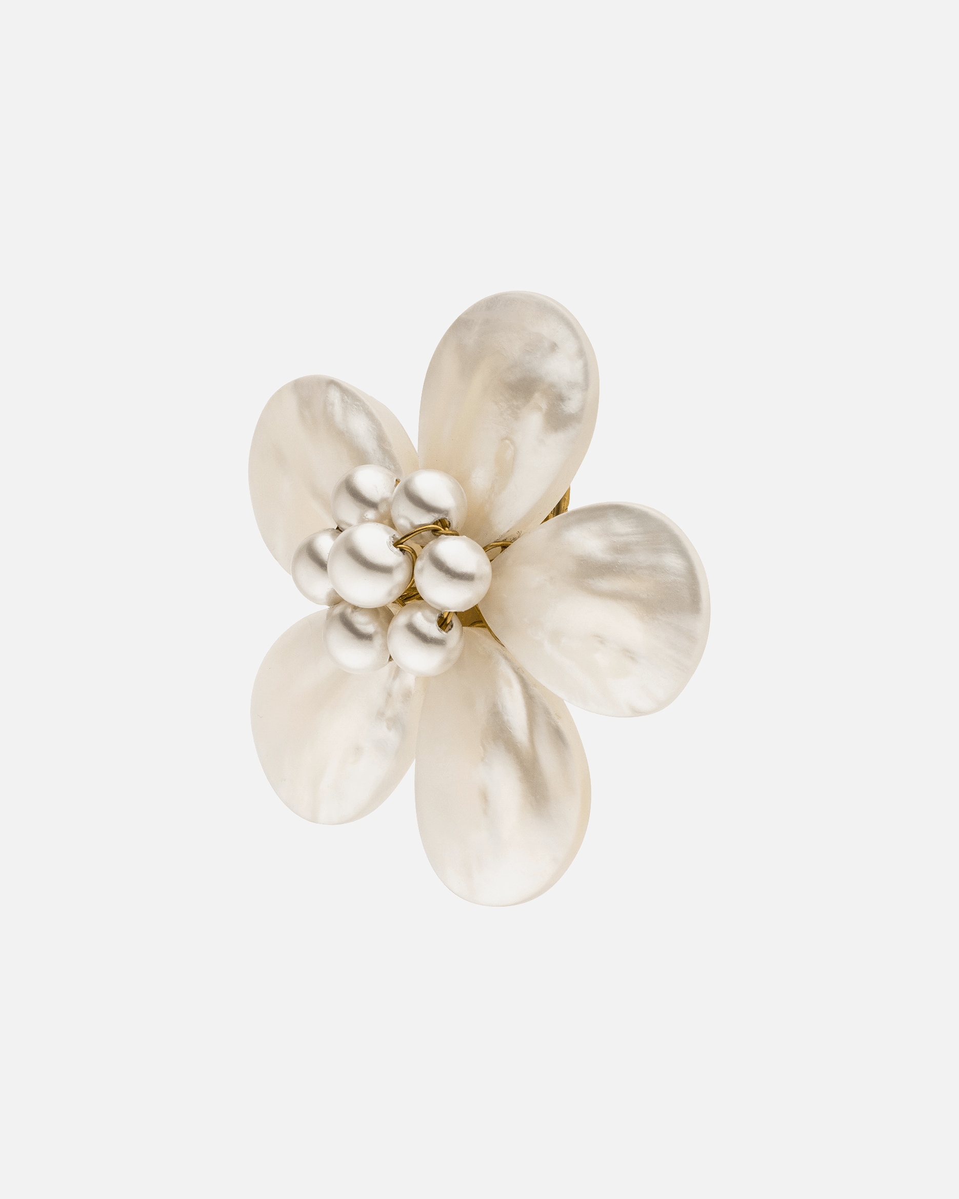 Pendente di Unisex Purelei Fiore perlaceo Ciondolo 100% acciaio inossidabile Oro