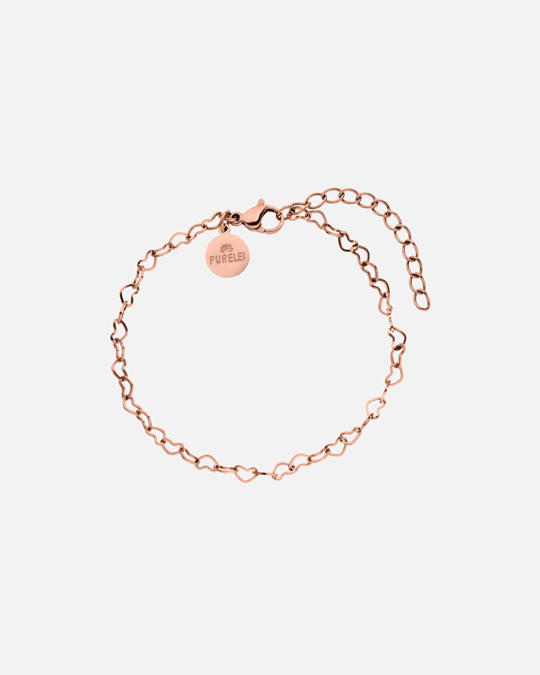 Braccialetto di Unisex Purelei Heart Bracciale 100% acciaio inossidabile Oro rosa