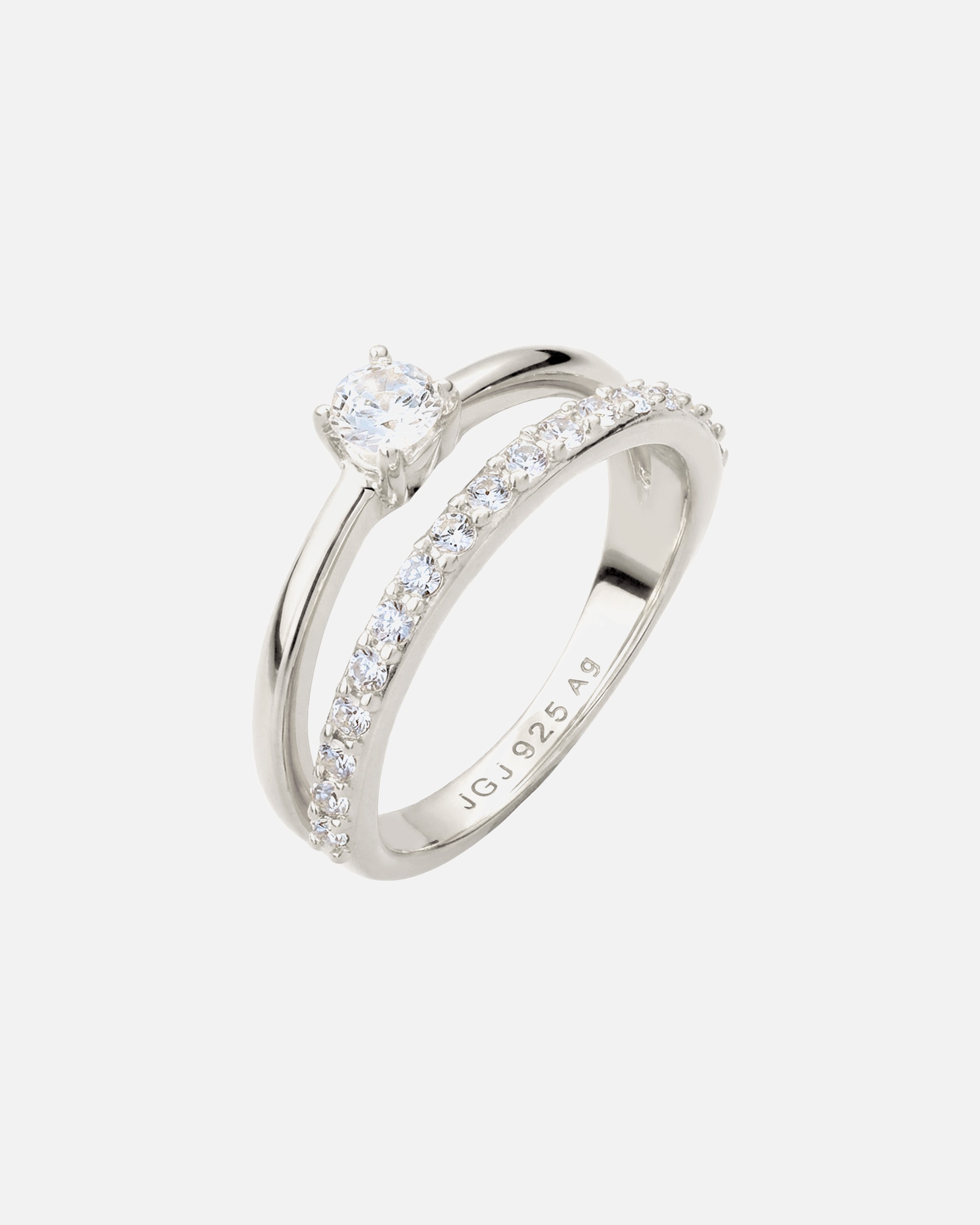 Anello di Femmina Elli Anello con Cristalli Bianco 925 Sterling Silver 52