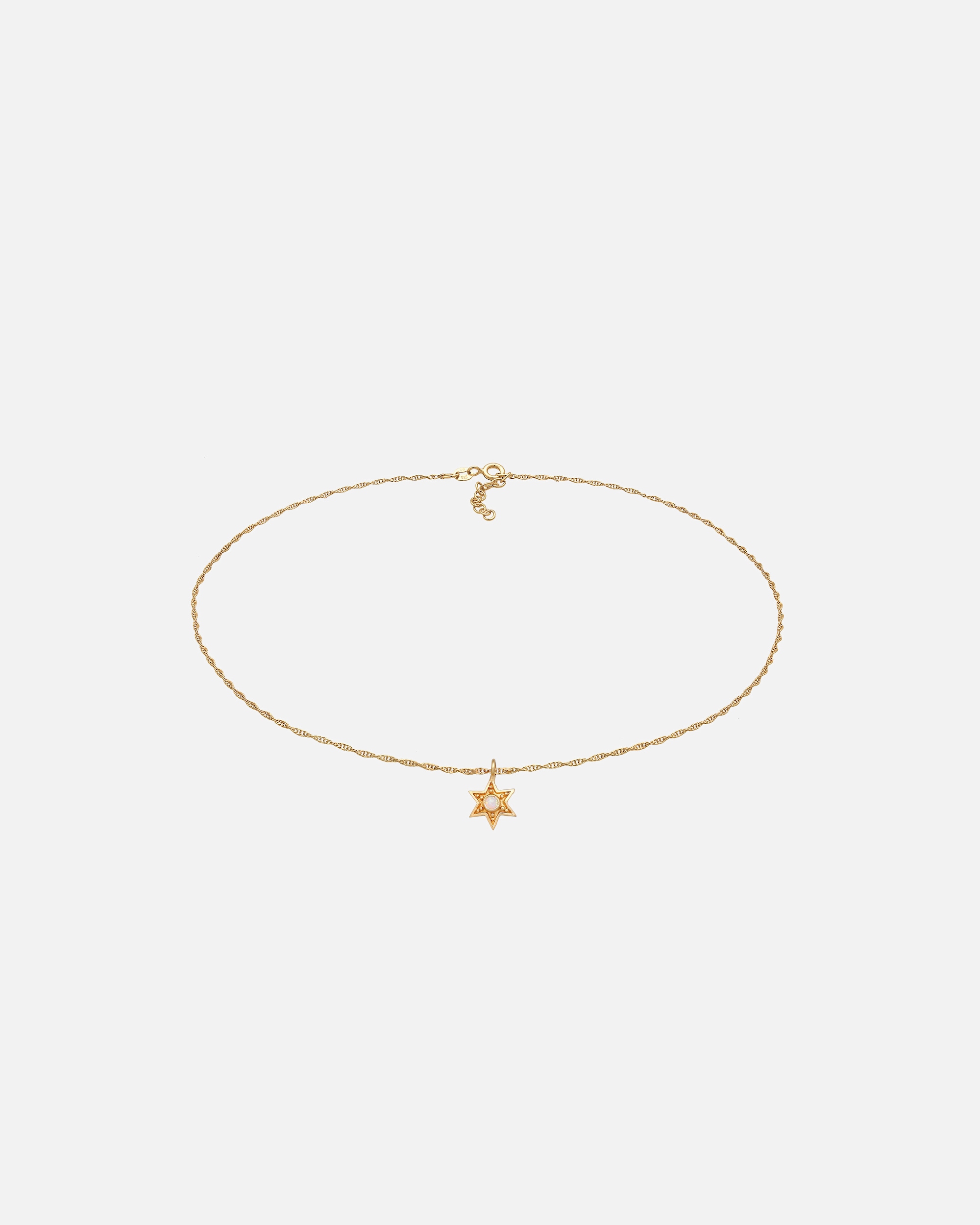 Collana di Femmina Elli Girocollo Ciondolo stella astro con opale in Argento Sterling 925 goldfarben