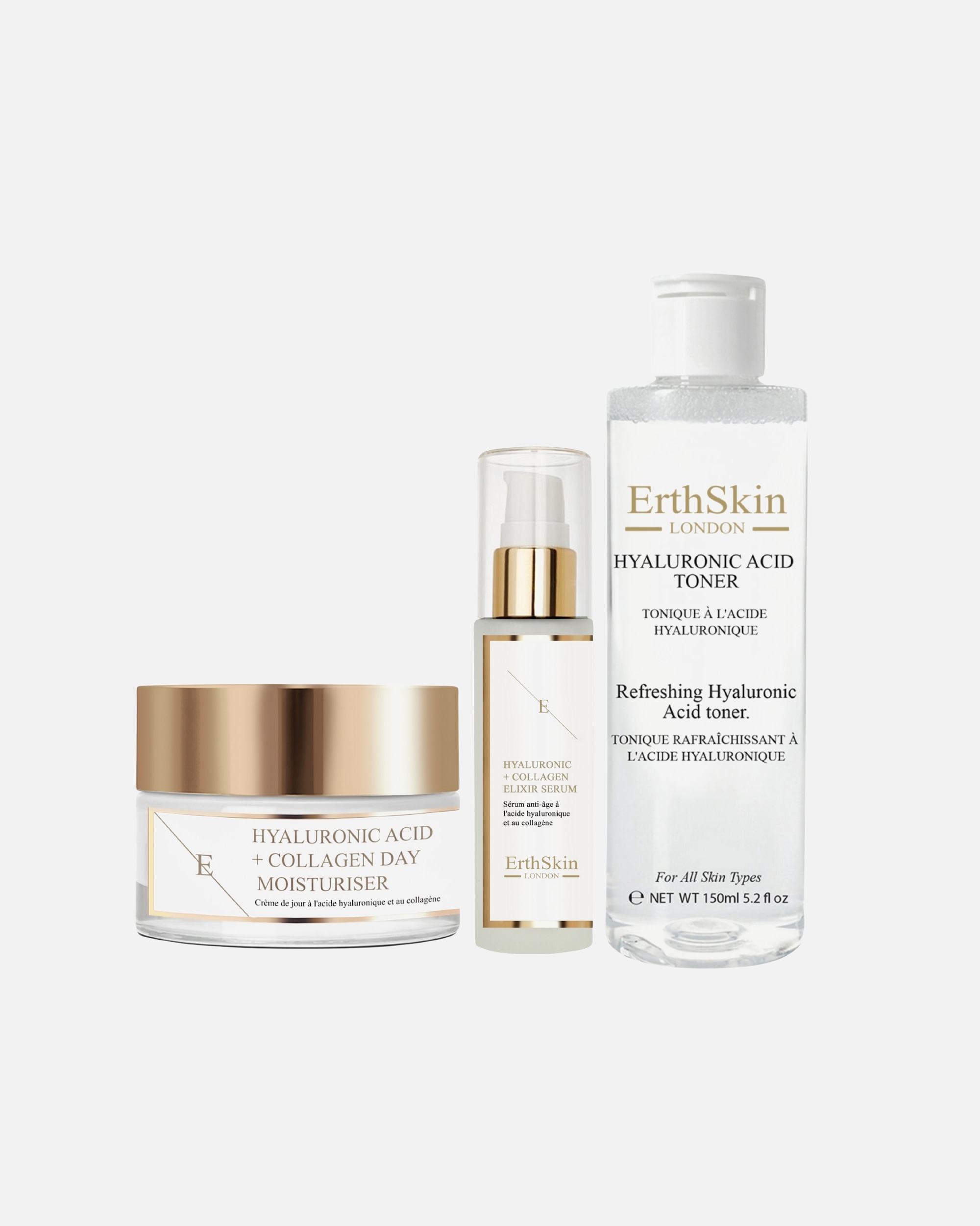 Set cura del viso di Femmina ErthSkin London Trio per la cura della pelle Hydra Glow 1 pezzo