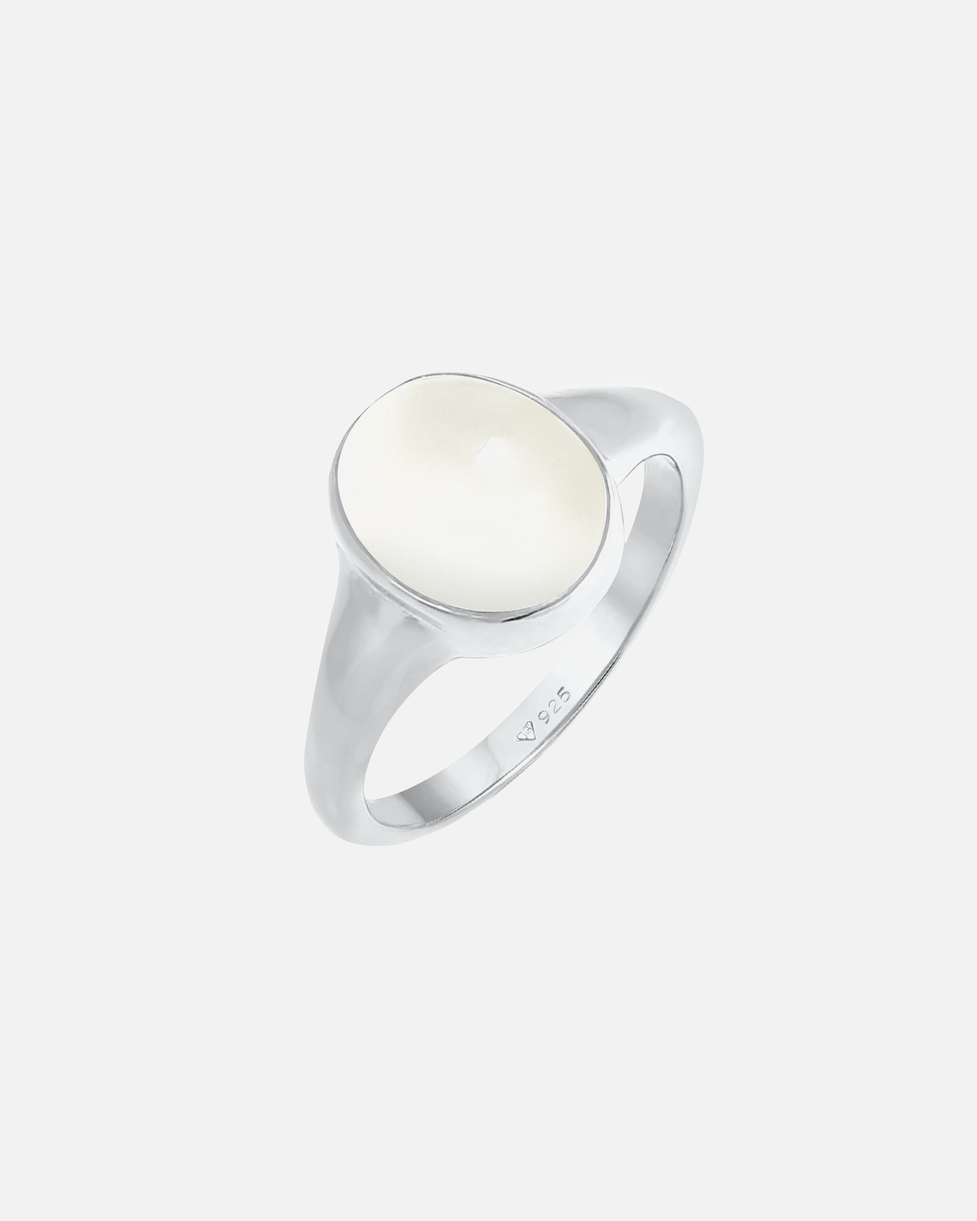 Anello di Femmina Elli Sigillo con Pietra di Luna in Argento Sterling 925 Placcato Oro 52