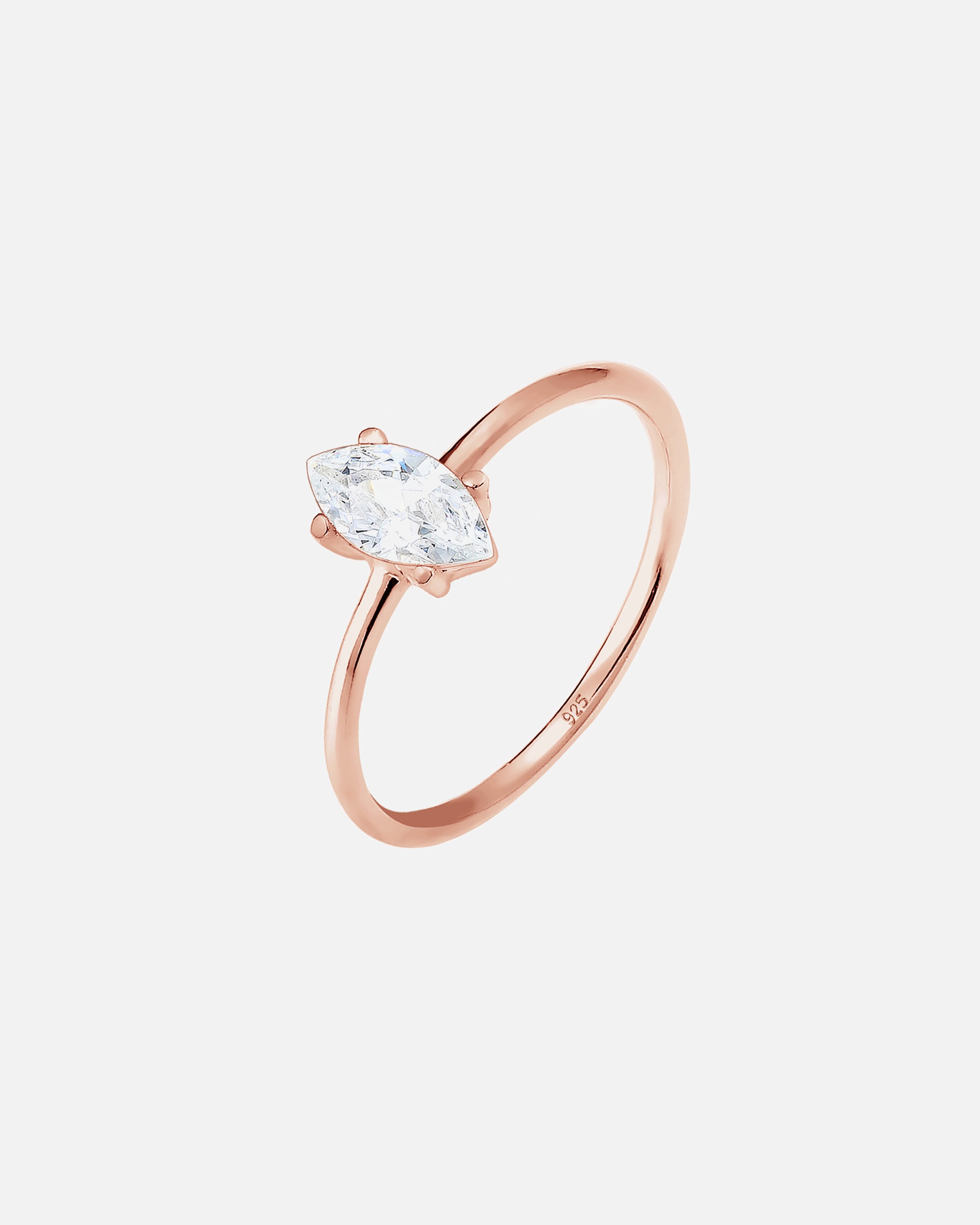 Anello di Femmina Elli Marchesa del fidanzamento femminile con pietra di zirconio in argento sterling 925 56