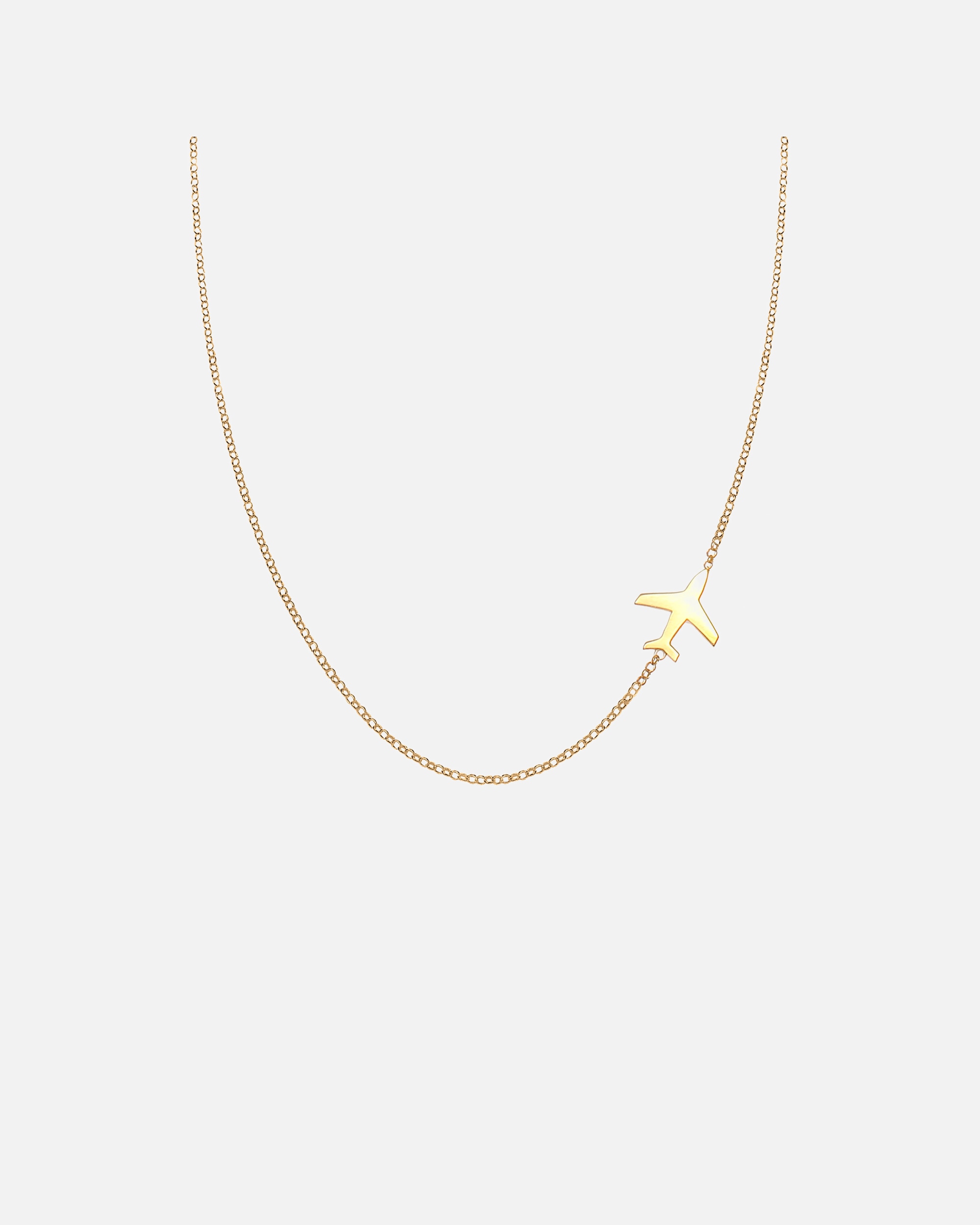 Collana di Femmina Elli Airplane Travel Pea Chain Trend in argento sterling 925 goldfarben