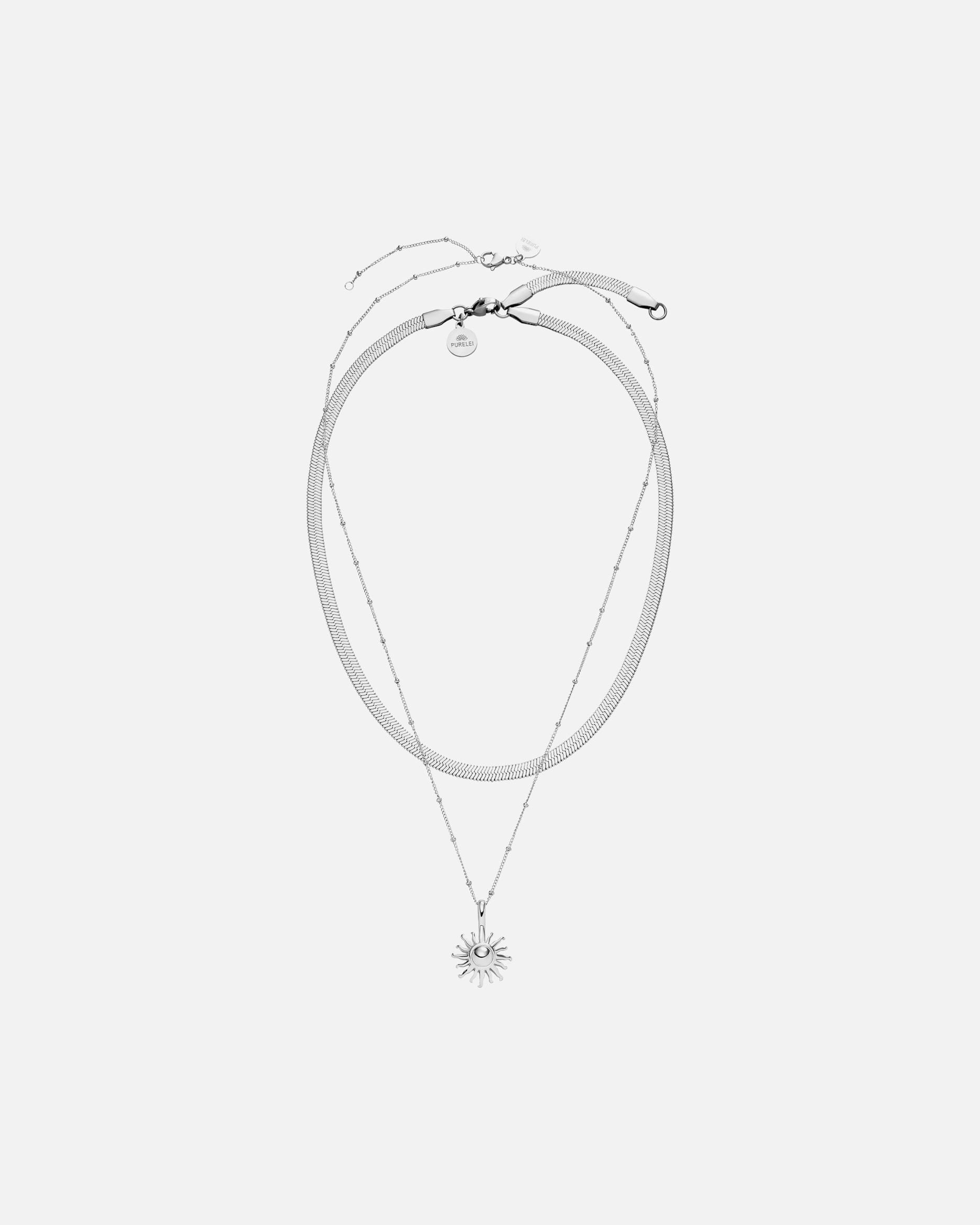 Set Gioielli di Unisex Purelei Molokai Collanas 100% acciaio inossidabile Argento