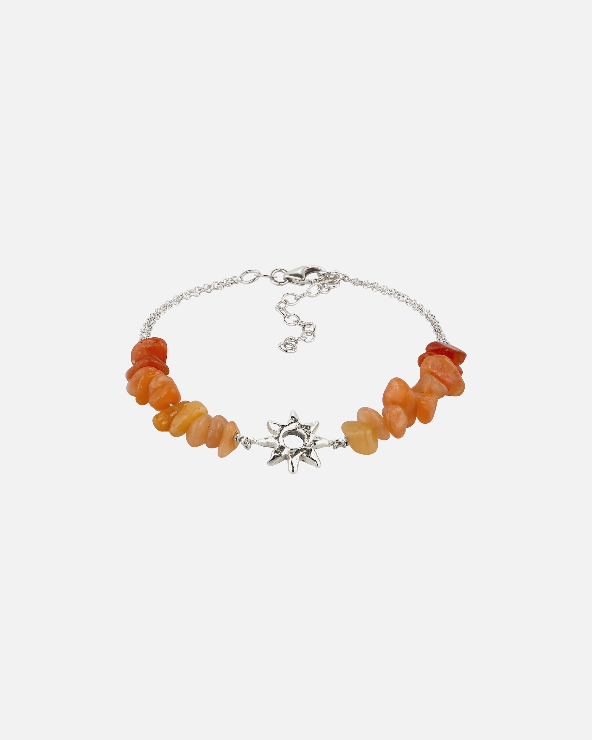 Braccialetto di Femmina Elli Bracciale con perline Sole Avventurina Marrone 925 Sterling Silver silberfarben