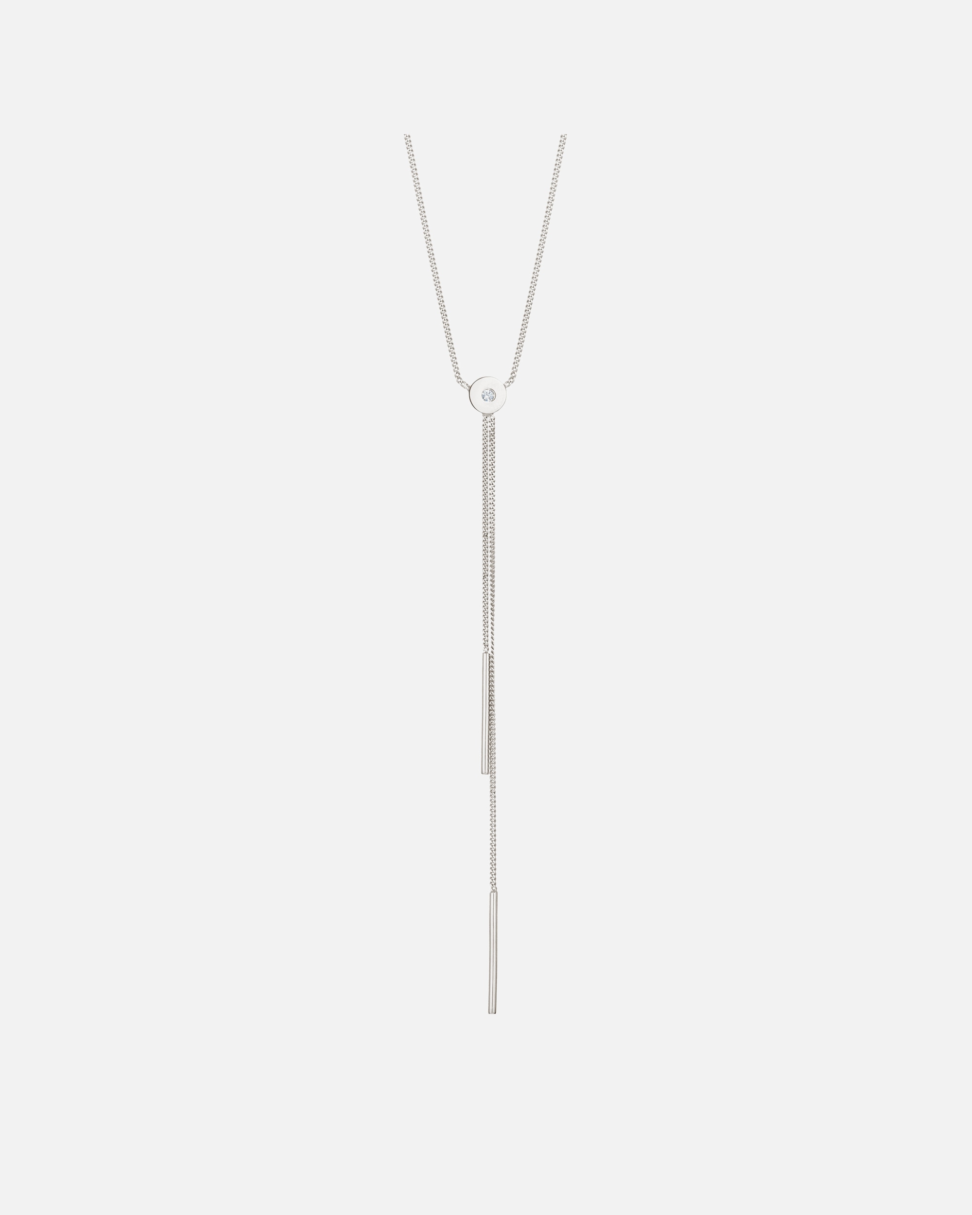 Collana di Femmina Elli Collana-Y con pietra Cerchio Cristalli di vetro Bianco 925 Sterling Silver 45