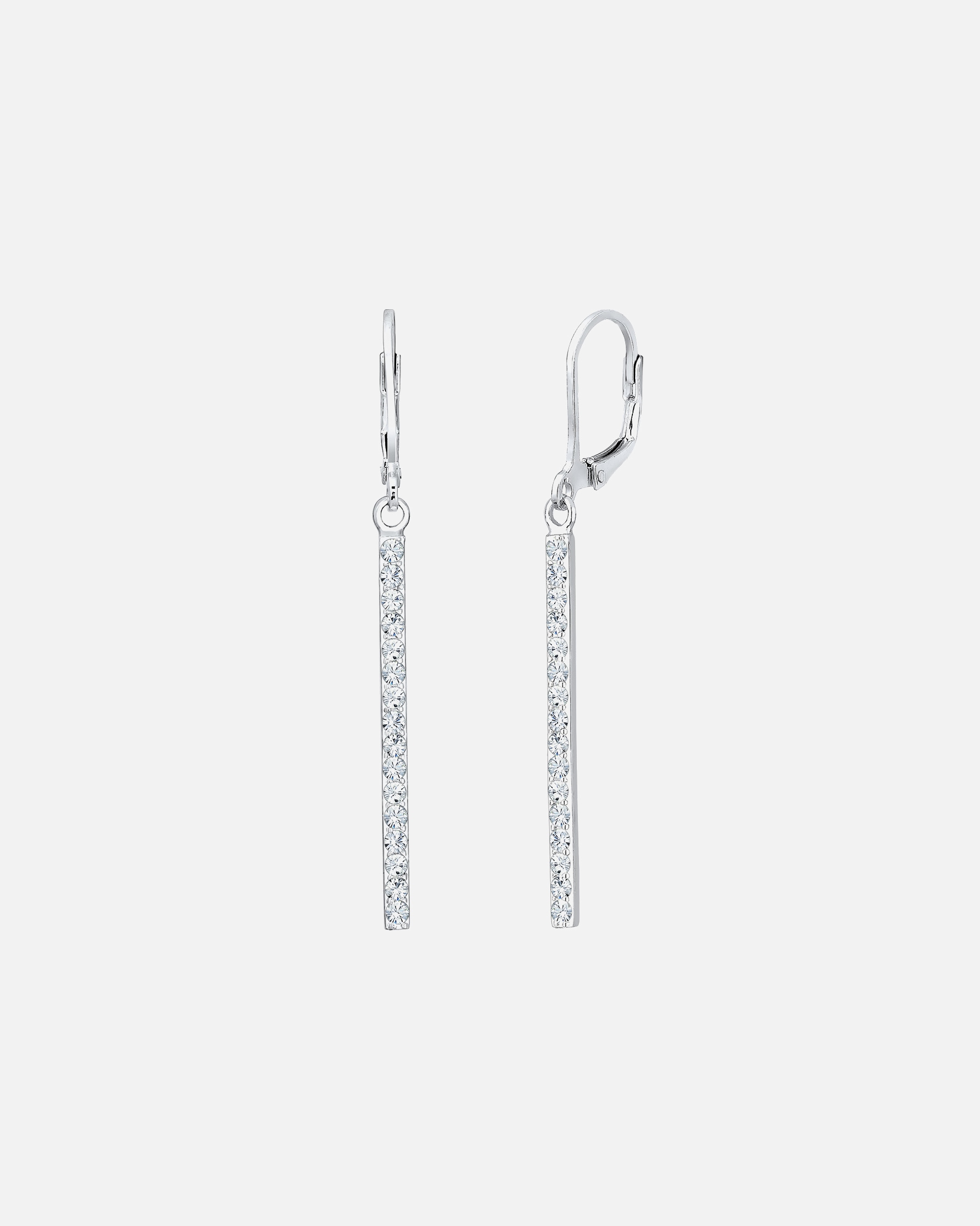 Orecchini di Femmina Elli Orecchini Pendenti Geo Bacchetta con Cristalli in Argento Sterling 925 silberfarben