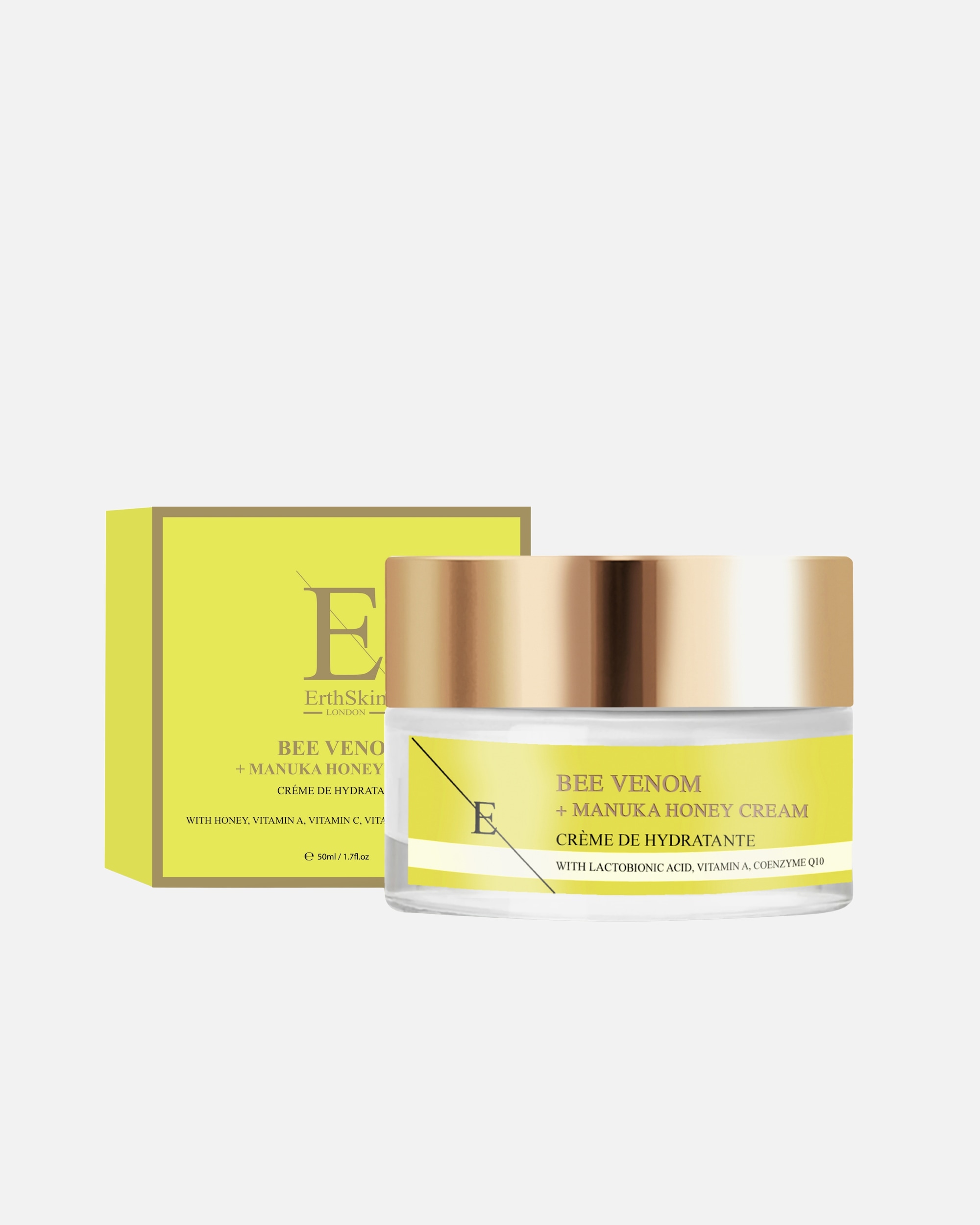 Trattamento viso di Femmina ErthSkin London Crema al veleno d'api + miele di Manuka 50ml