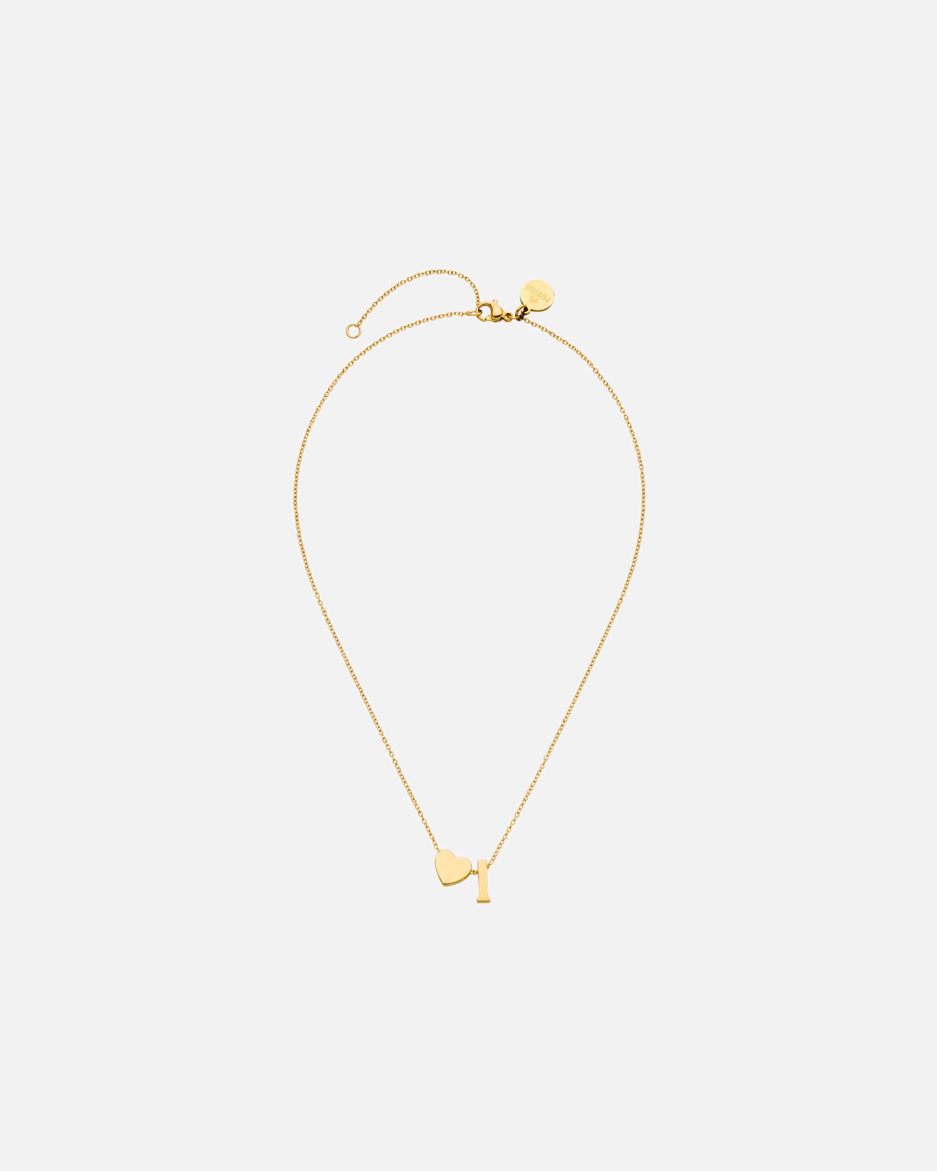 Collana di Unisex Purelei Letter Heart I Collana 100% acciaio inossidabile Oro