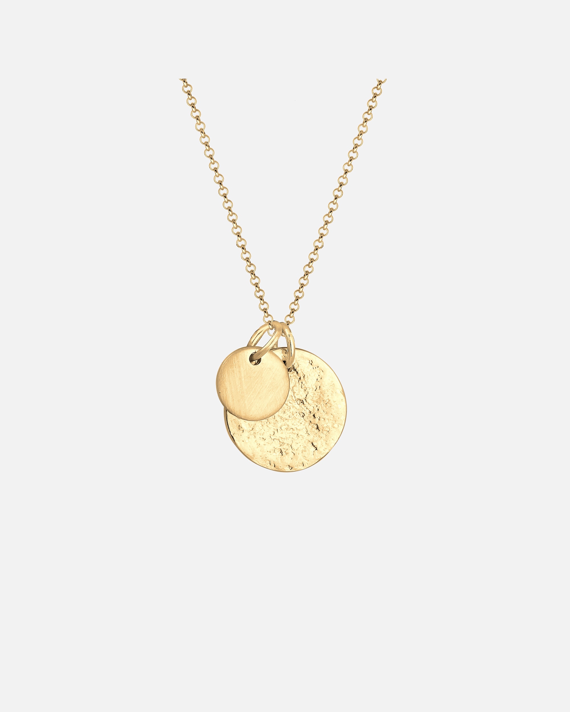 Collana di Femmina Elli Placchetta Geo Aspetto Organico in Argento Sterling 925 45
