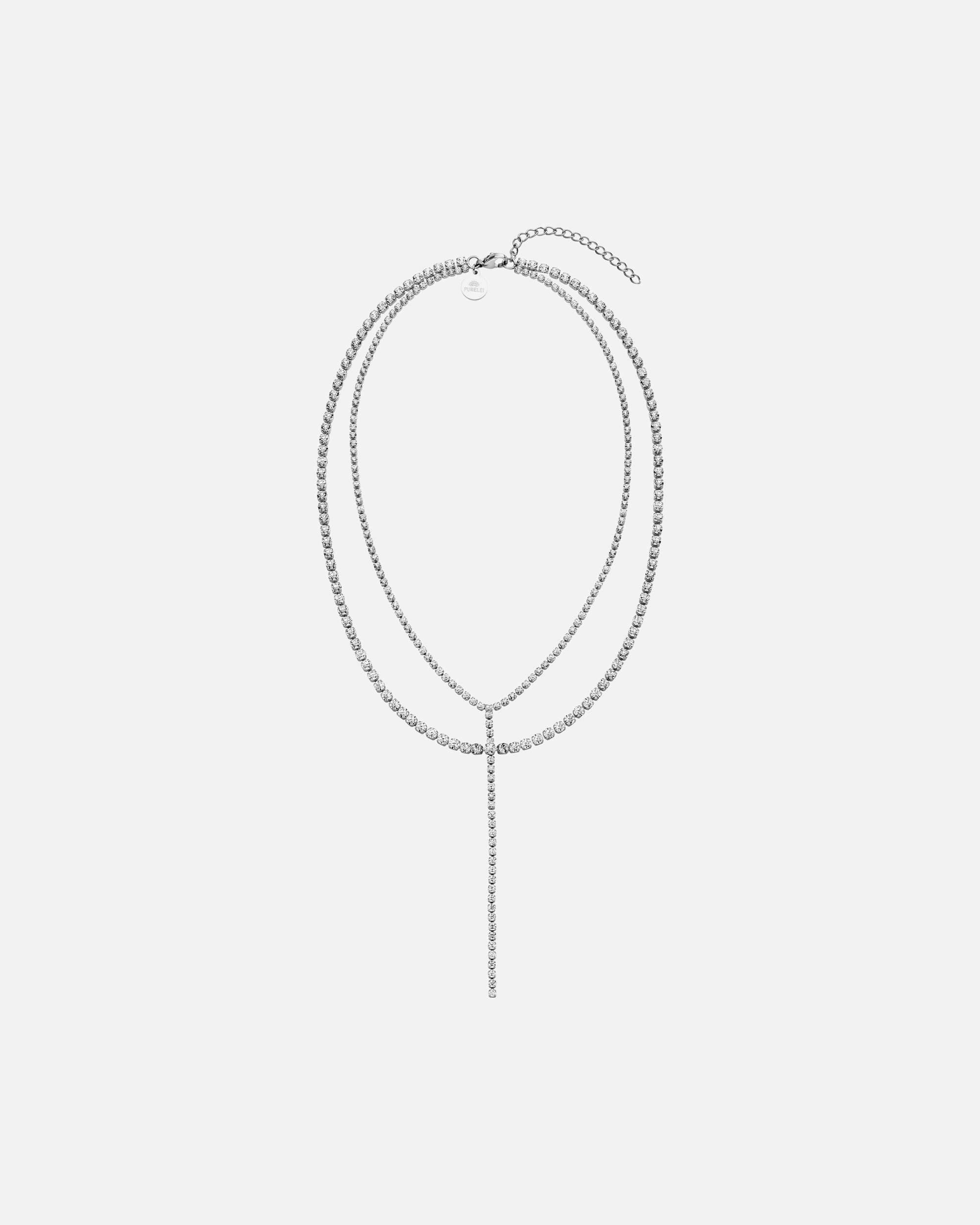 Collana di Femmina Purelei Festive Collana doppia 100% acciaio inossidabile Argento