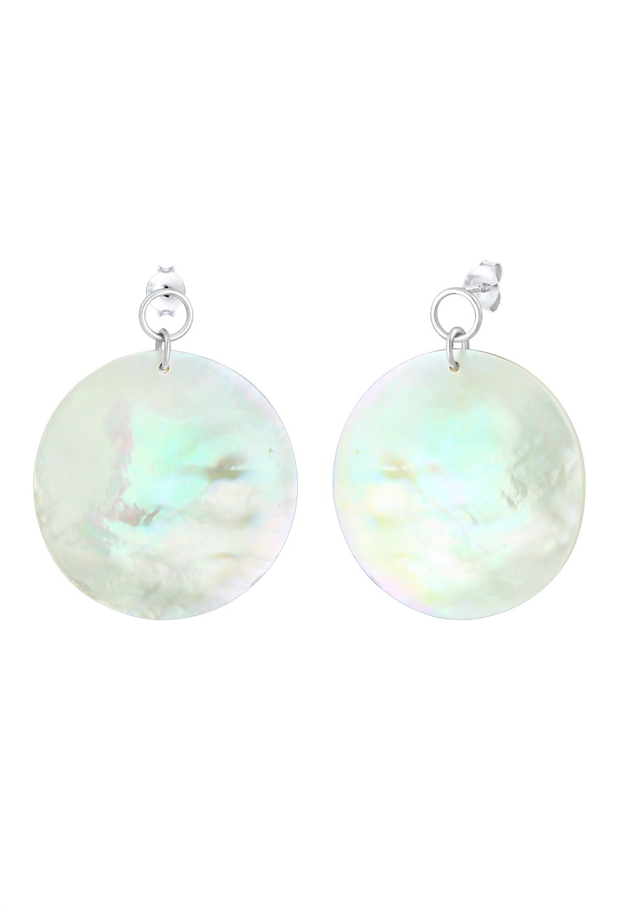 Elli - Orecchini con Disco in Madreperla Elegante
