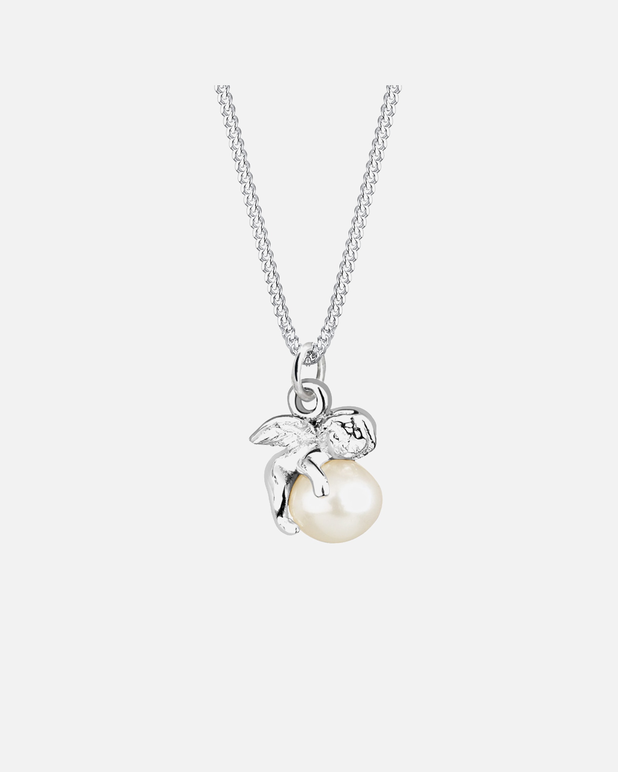 Collana di Femmina Elli Angelo con Perla d'acqua dolce in Argento Sterling 925 45