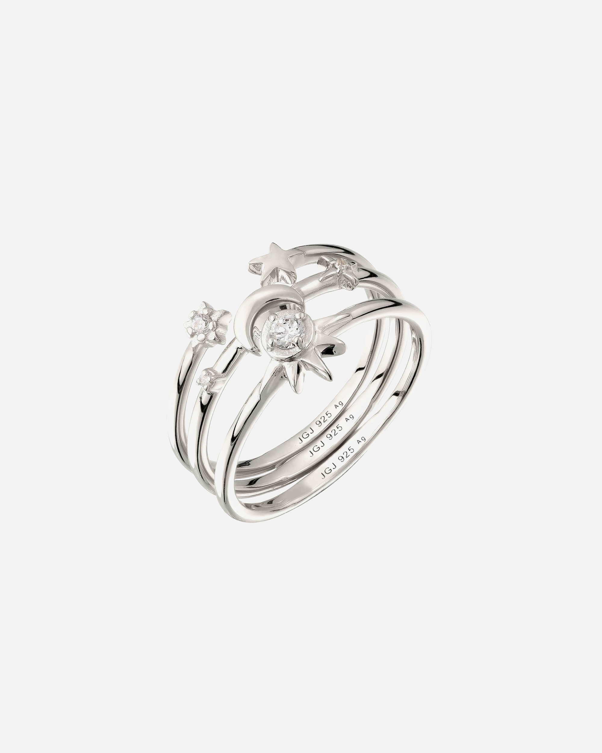 Anello di Femmina Elli Anello Stella Zirconia Bianco 925 Sterling Silver 58