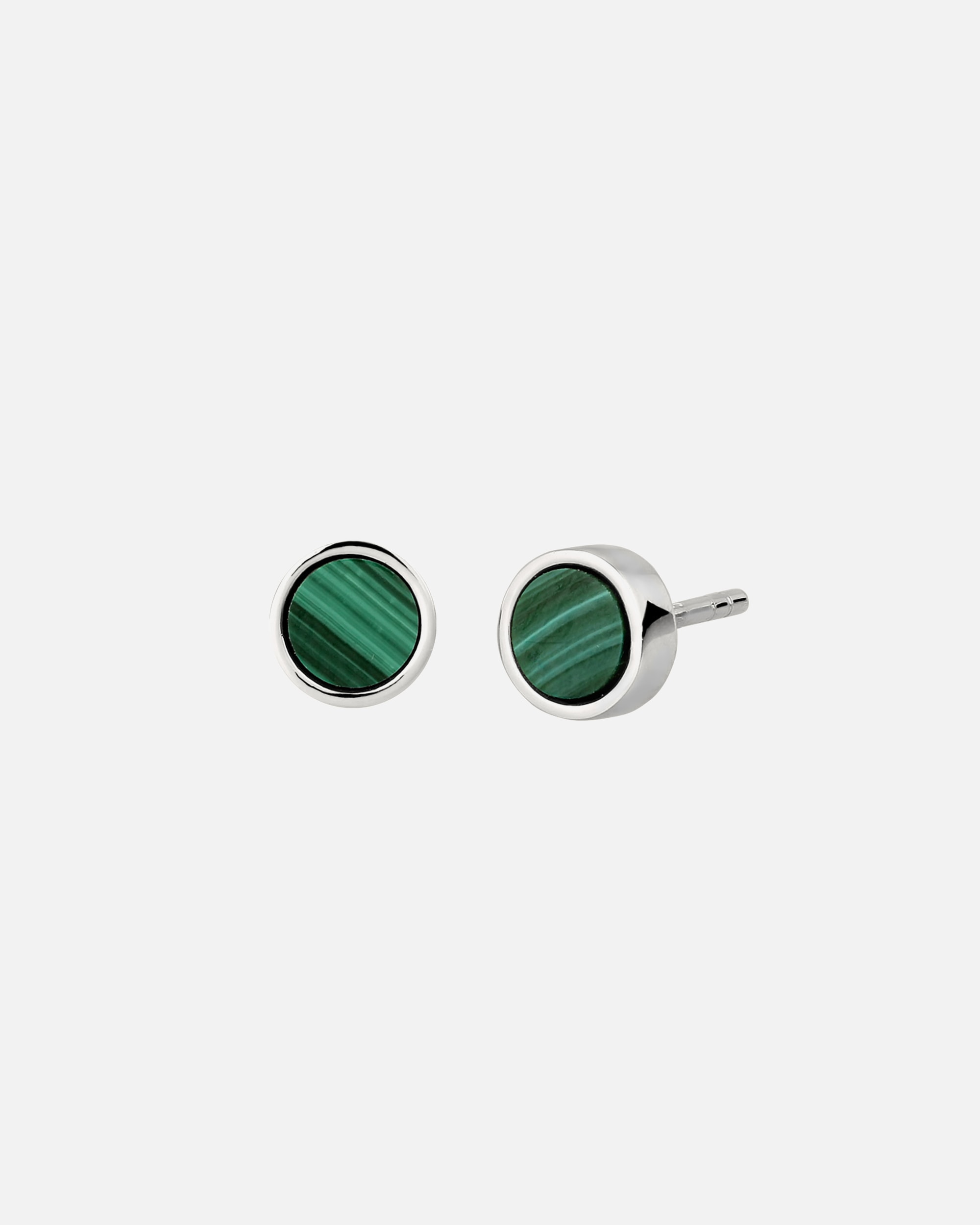Orecchini di Maschio KUZZOI Orecchino Malachite Verde 925 Sterling Silver silberfarben