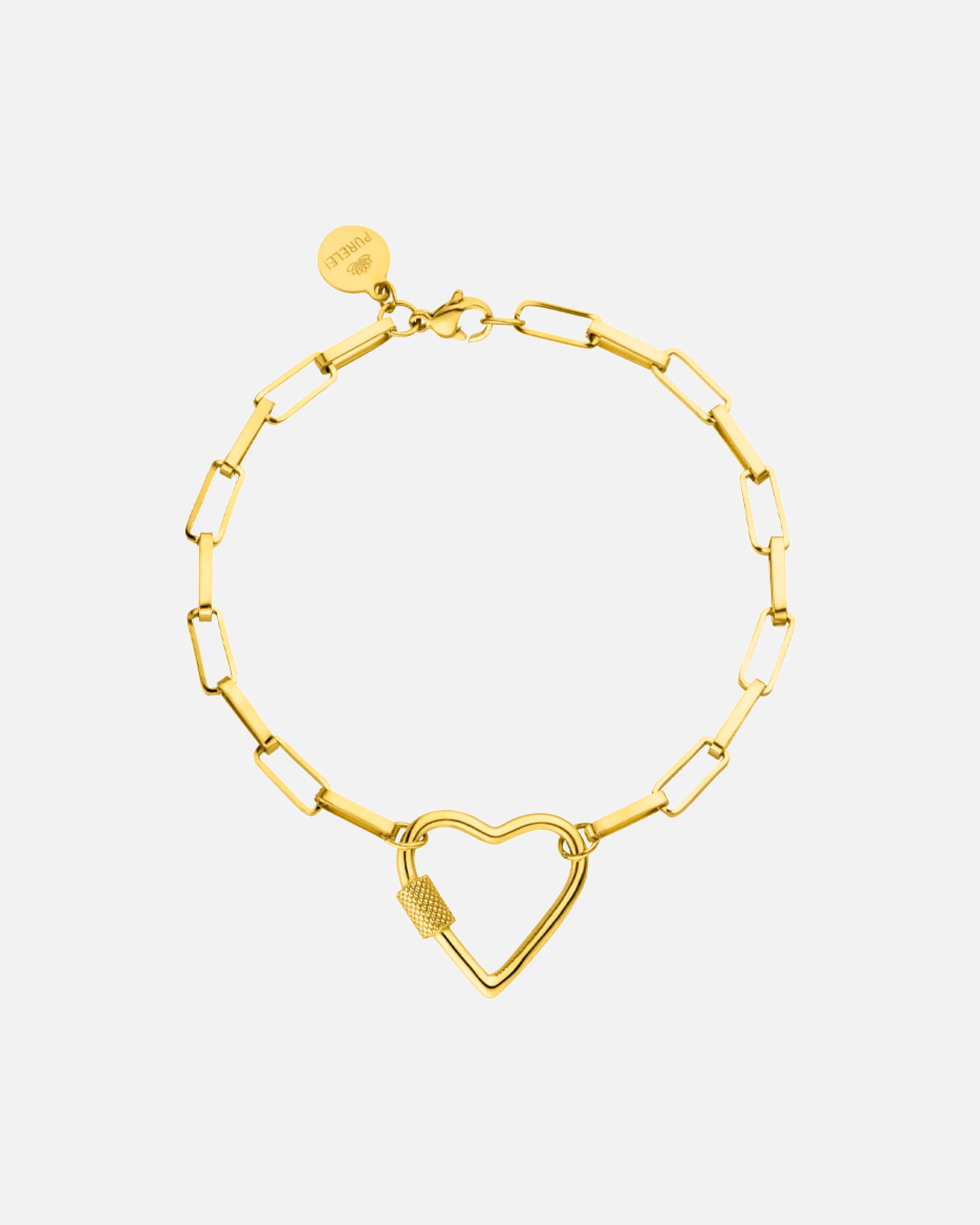 Braccialetto di Femmina Purelei Palekana Heart Bracciale 100% acciaio inossidabile Oro